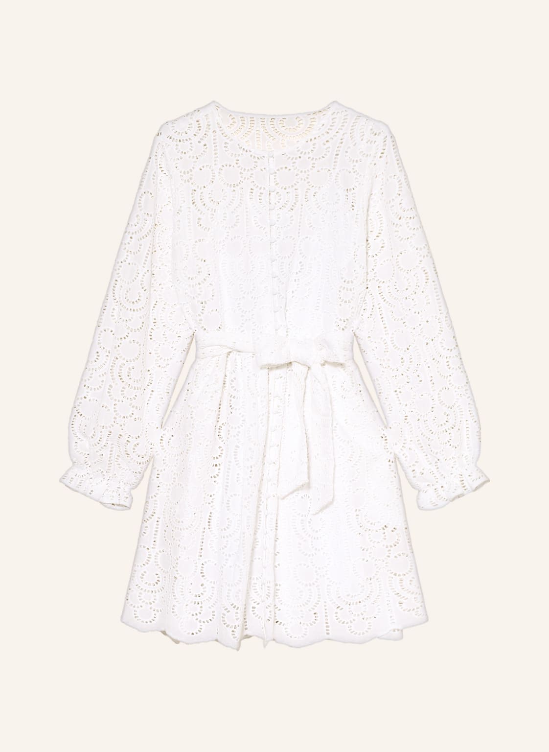 Image of Mrs & Hugs Hemdblusenkleid Aus Lochspitze weiss