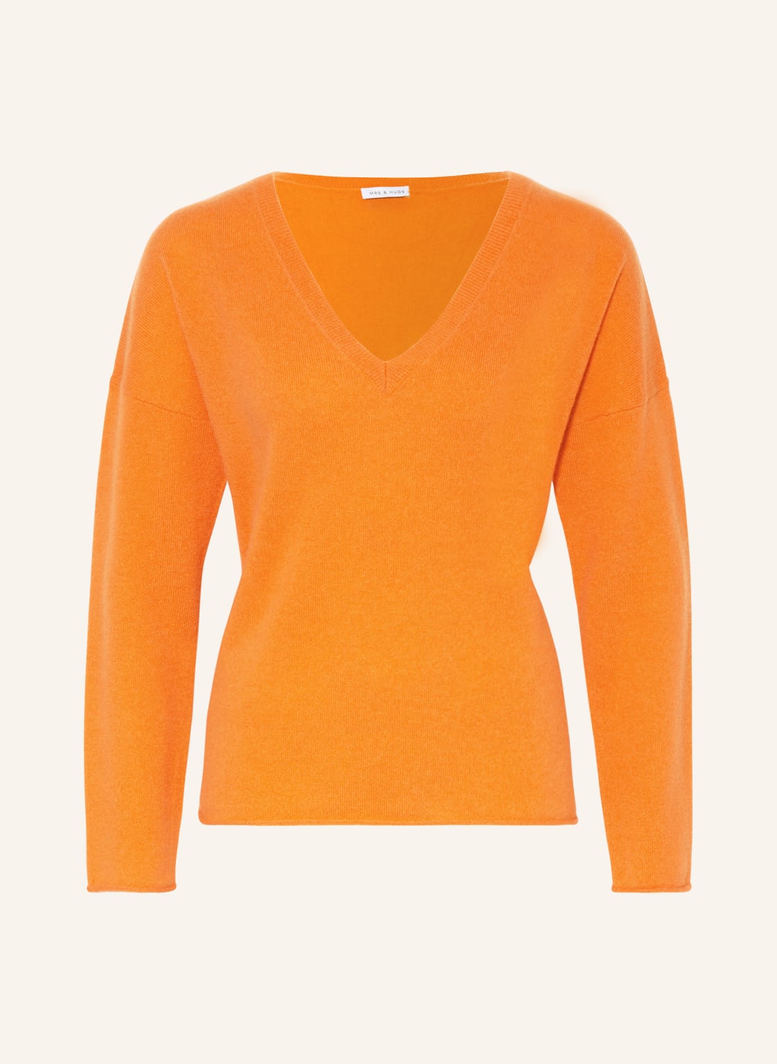 Image of Mrs & Hugs Oversized-Pullover Aus Cashmere orange