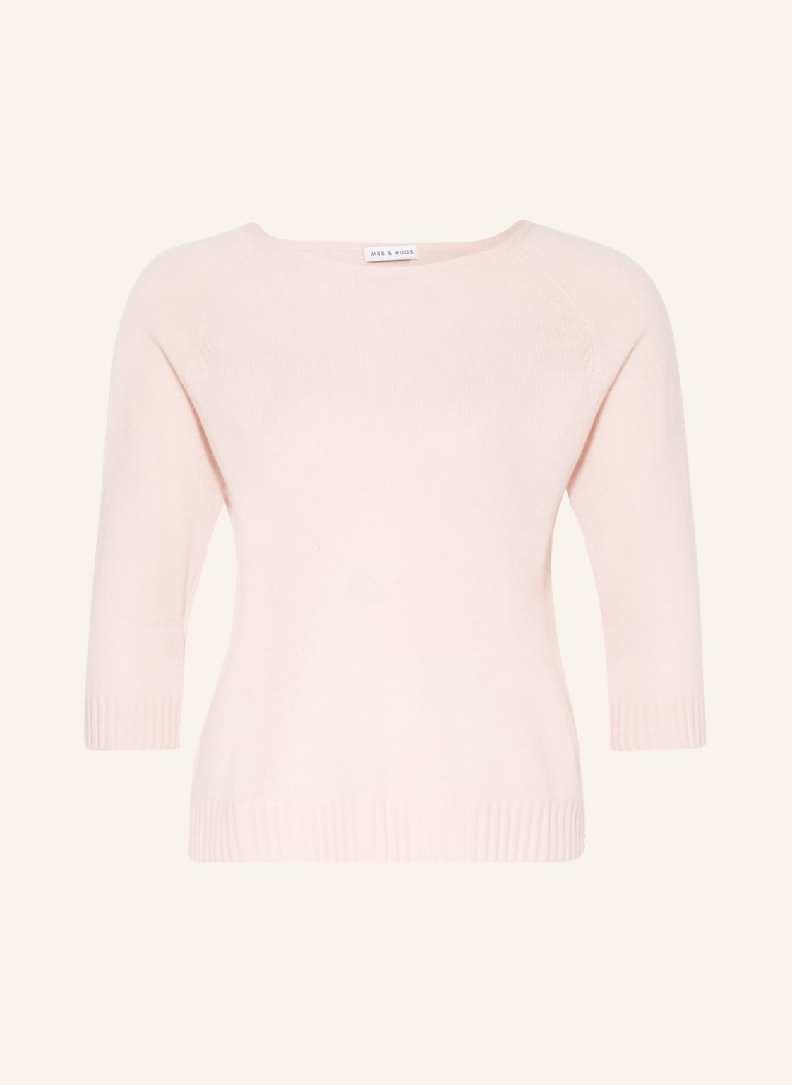 Image of Mrs & Hugs Cashmere-Pullover Mit 3/4-Arm rosa