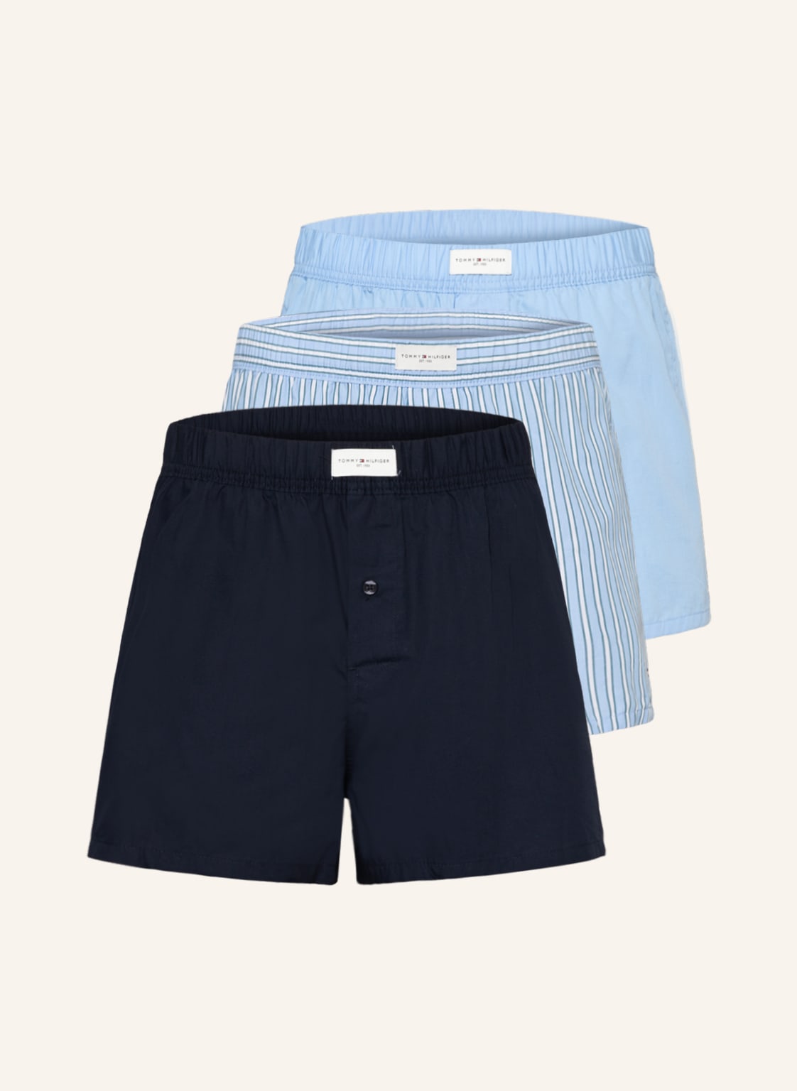Image of Tommy Hilfiger 3er-Pack Web-Boxershorts blau