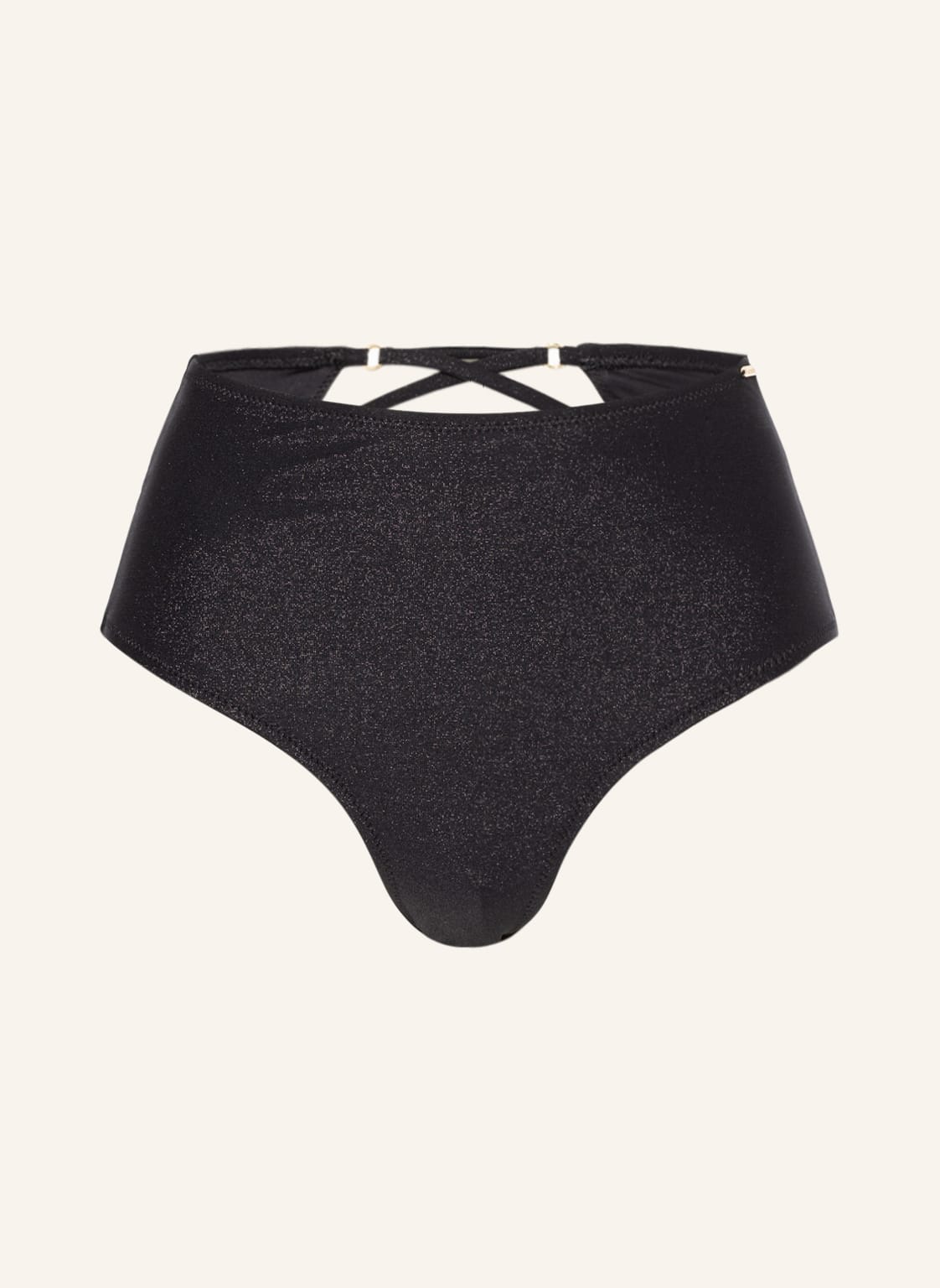 Image of Aubade High-Waist-Bikini-Hose Summer Glow Mit Glitzergarn schwarz