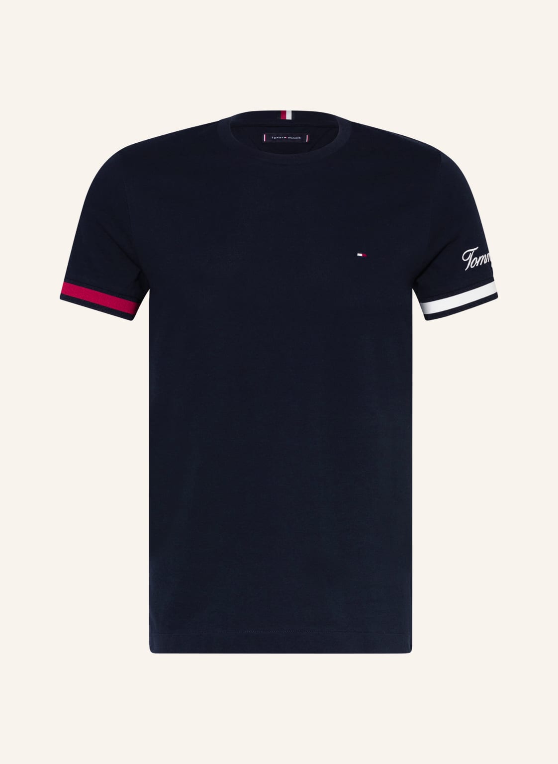 Image of Tommy Hilfiger T-Shirt Aus Piqué blau