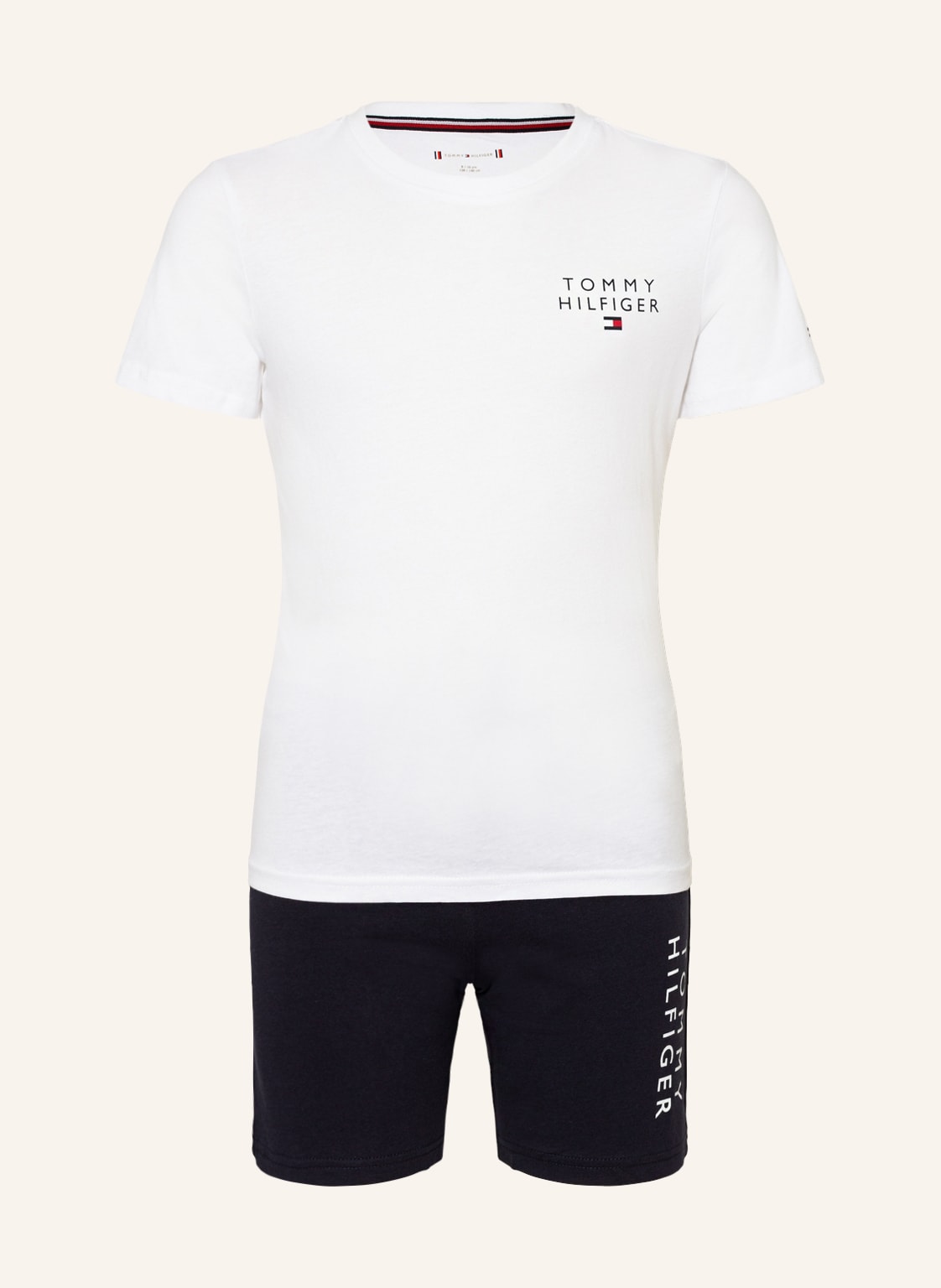 Image of Tommy Hilfiger Shorty-Schlafanzug weiss