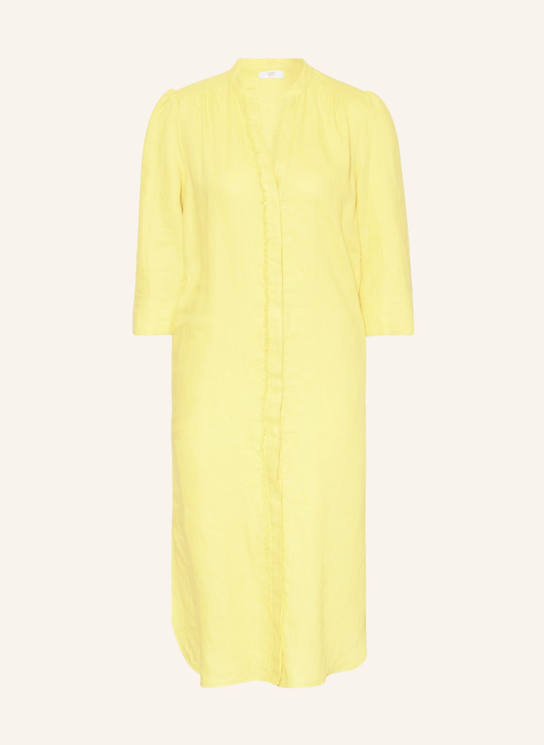 Image of Riani Hemdblusenkleid Aus Leinen Mit 3/4-Arm gelb