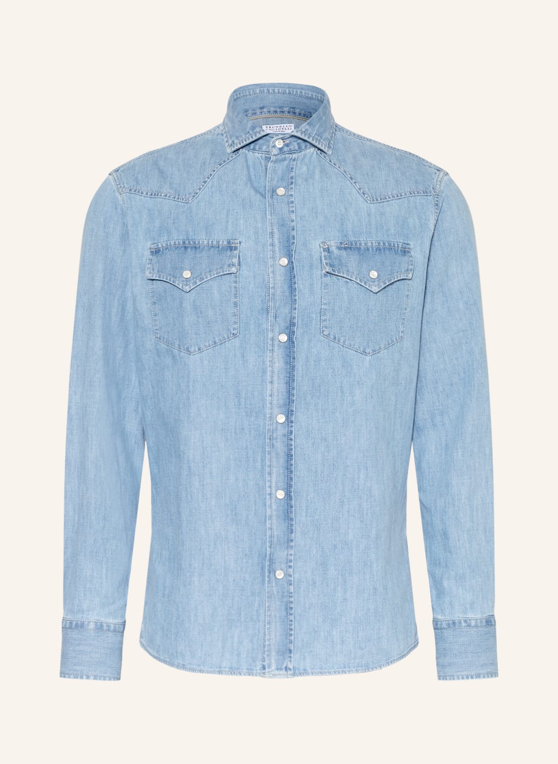 Image of Brunello Cucinelli Jeanshemd Easy Fit blau