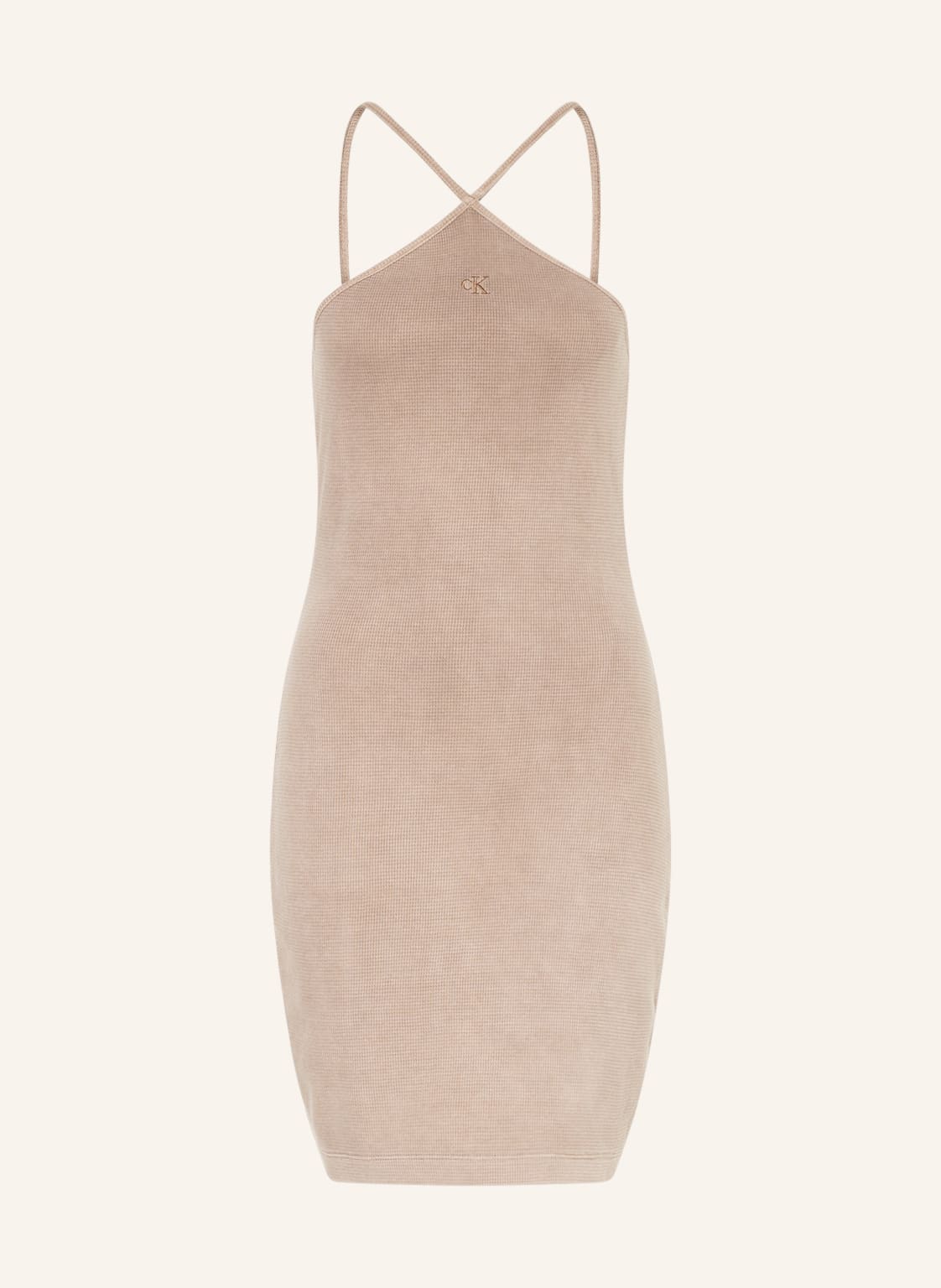 Image of Calvin Klein Jeans Piqué-Kleid beige