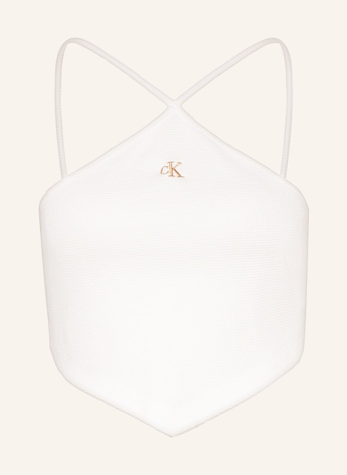 Image of Calvin Klein Jeans Cropped-Top weiss