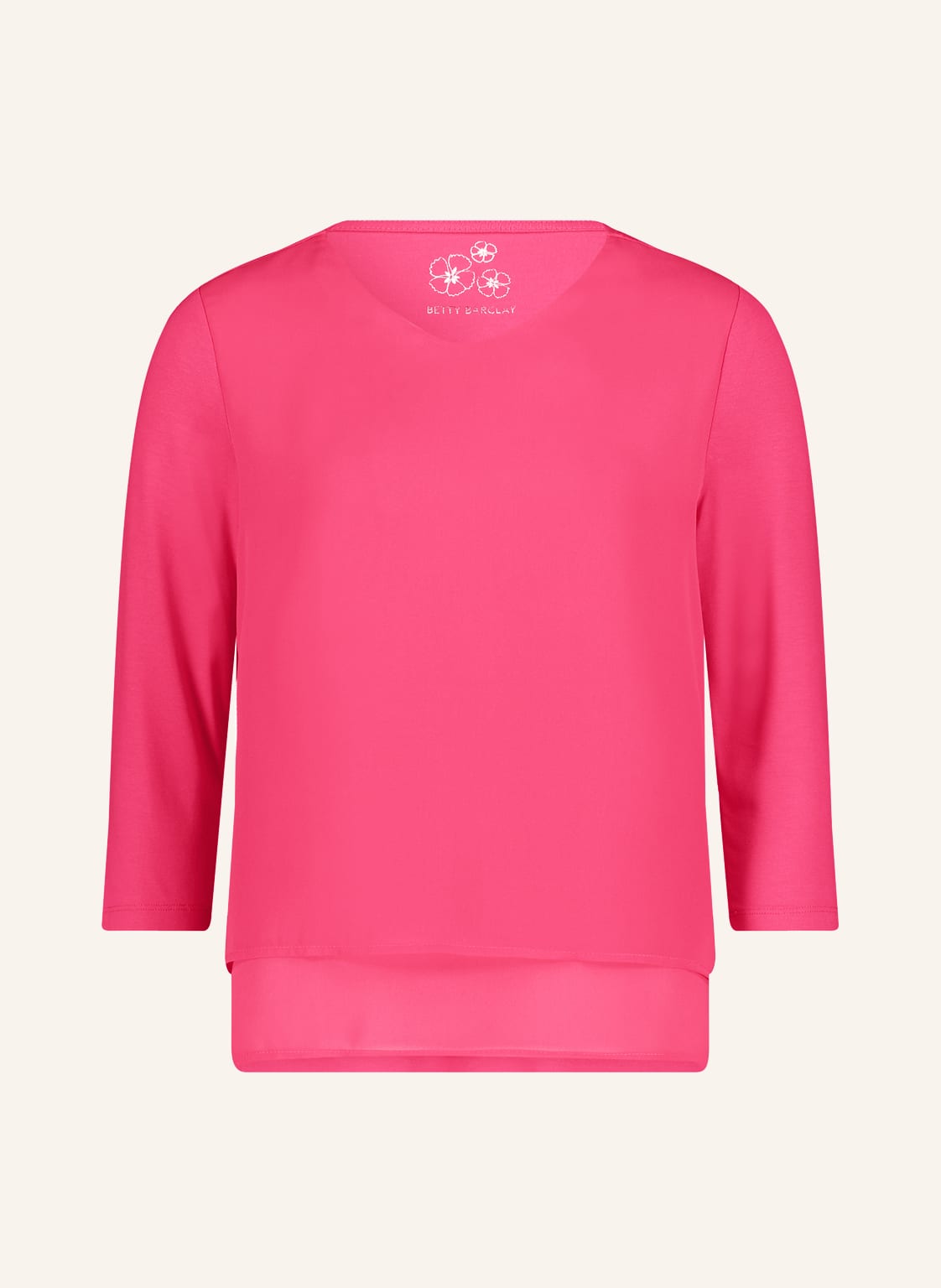 Image of Betty Barclay Blusenshirt Im Materialmix Mit 3/4-Arm pink