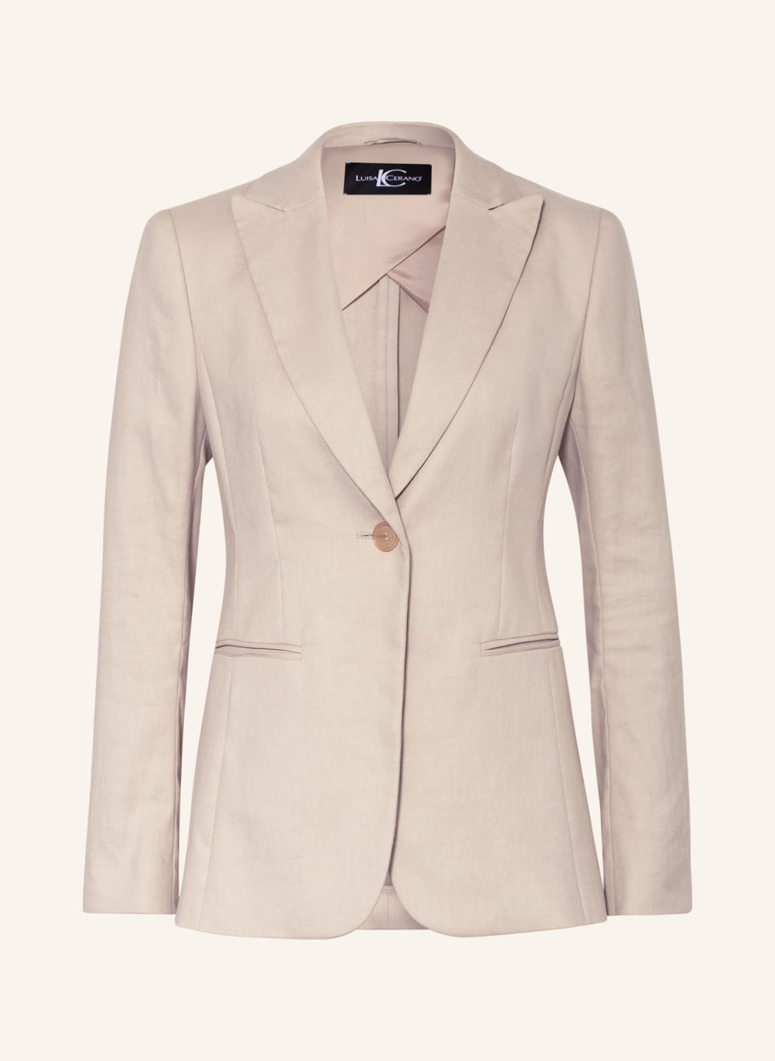 Image of Luisa Cerano Blazer Mit Leinen beige