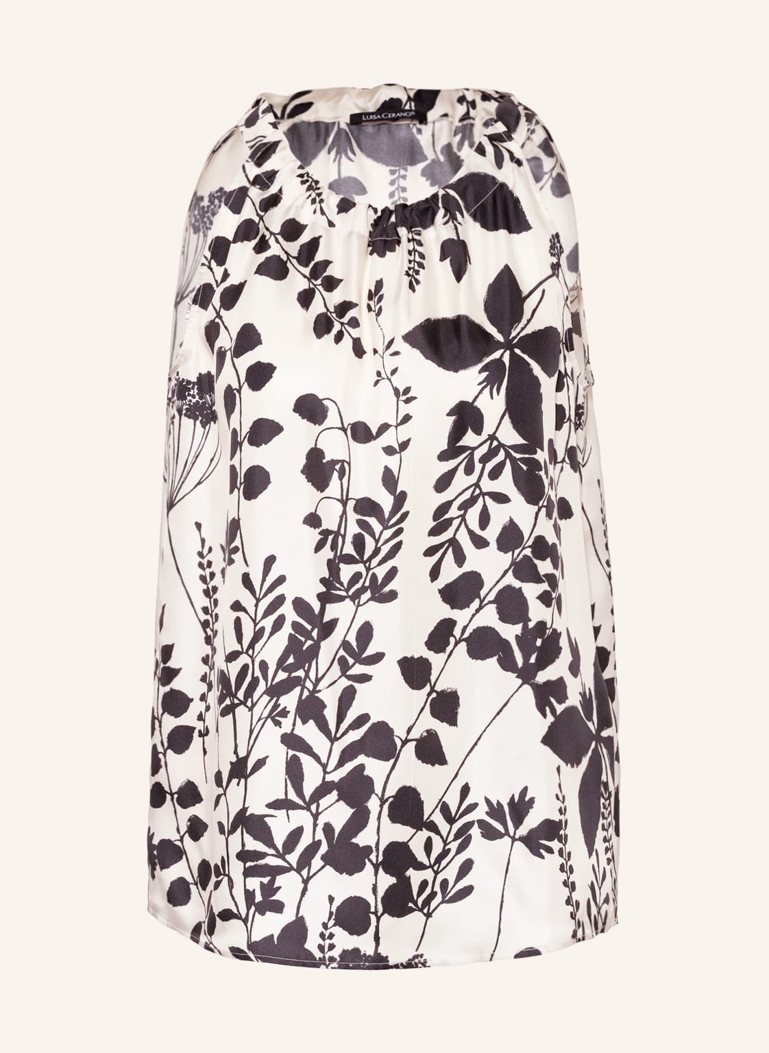 Image of Luisa Cerano Blusentop Aus Seide weiss