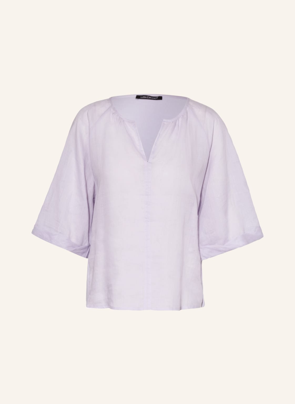 Image of Luisa Cerano Blusenshirt Im Materialmix Mit 3/4-Arm violett