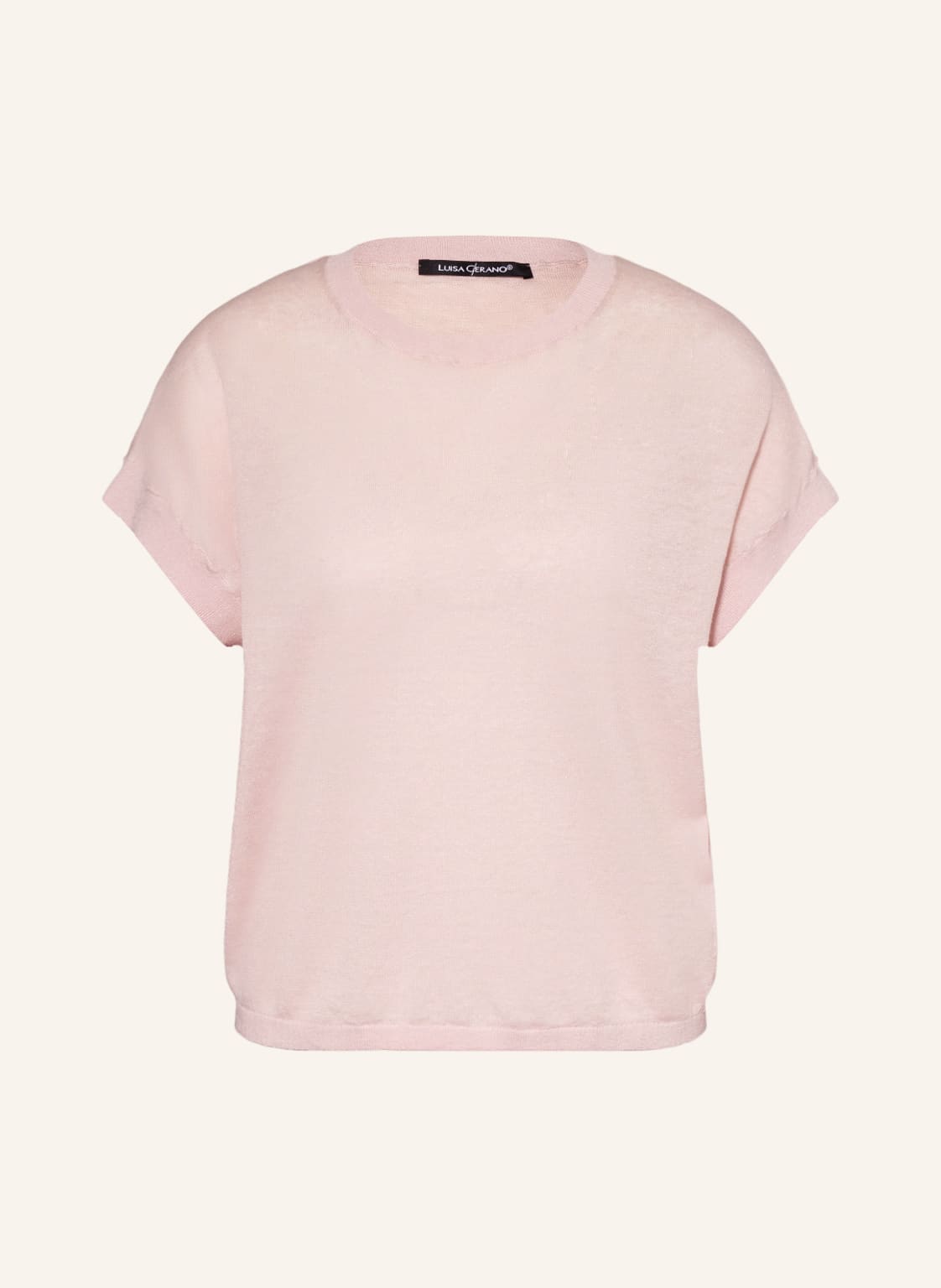 Image of Luisa Cerano T-Shirt Aus Leinen rosa