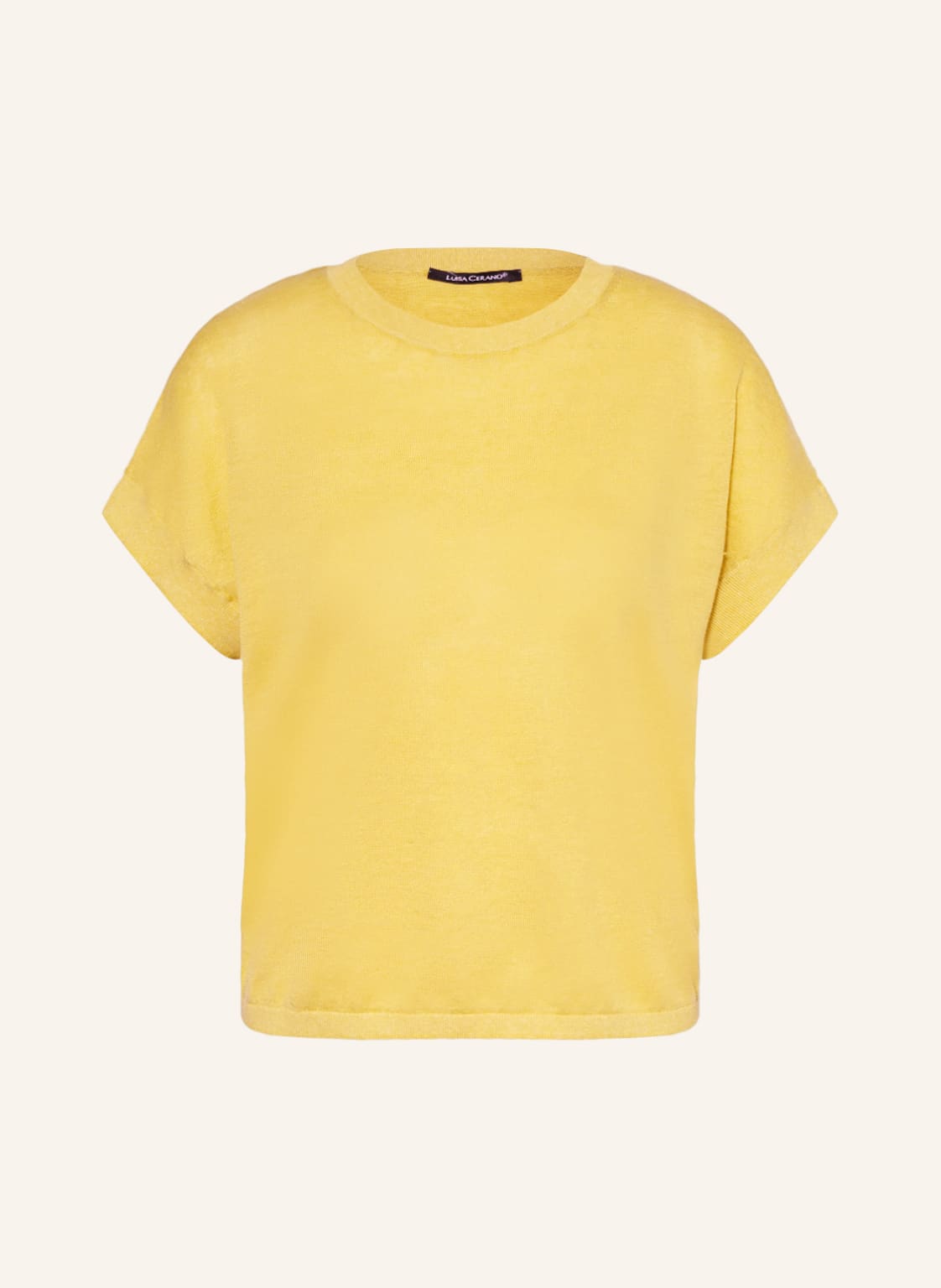 Image of Luisa Cerano T-Shirt Aus Leinen gelb