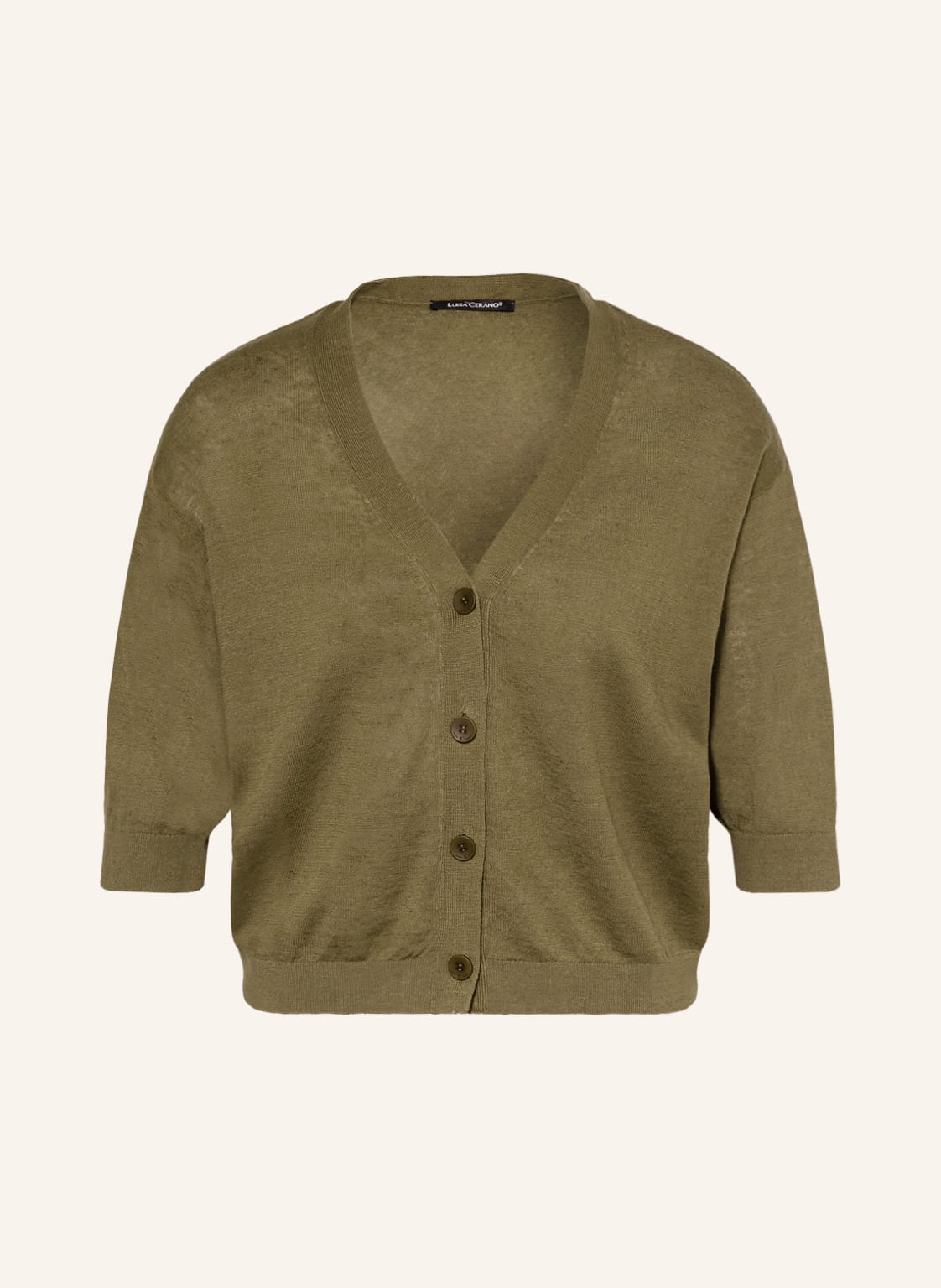 Image of Luisa Cerano Strickjacke Aus Leinen gruen