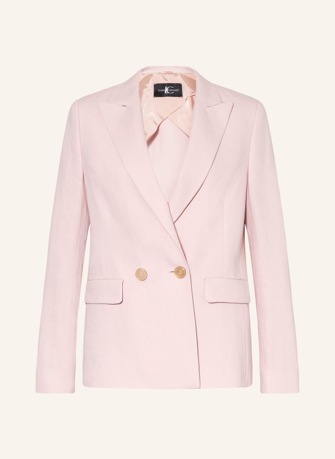 Image of Luisa Cerano Blazer Mit Leinen rosa