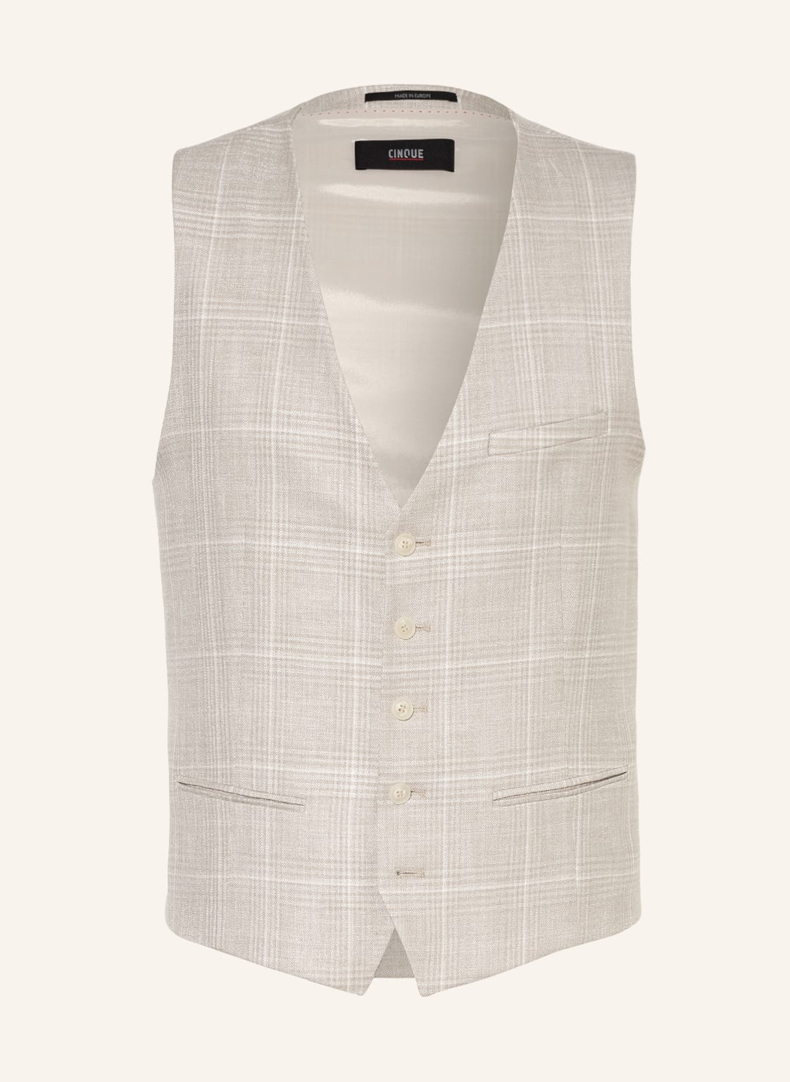 Image of Cinque Anzugweste Civitra Extra Slim Fit beige