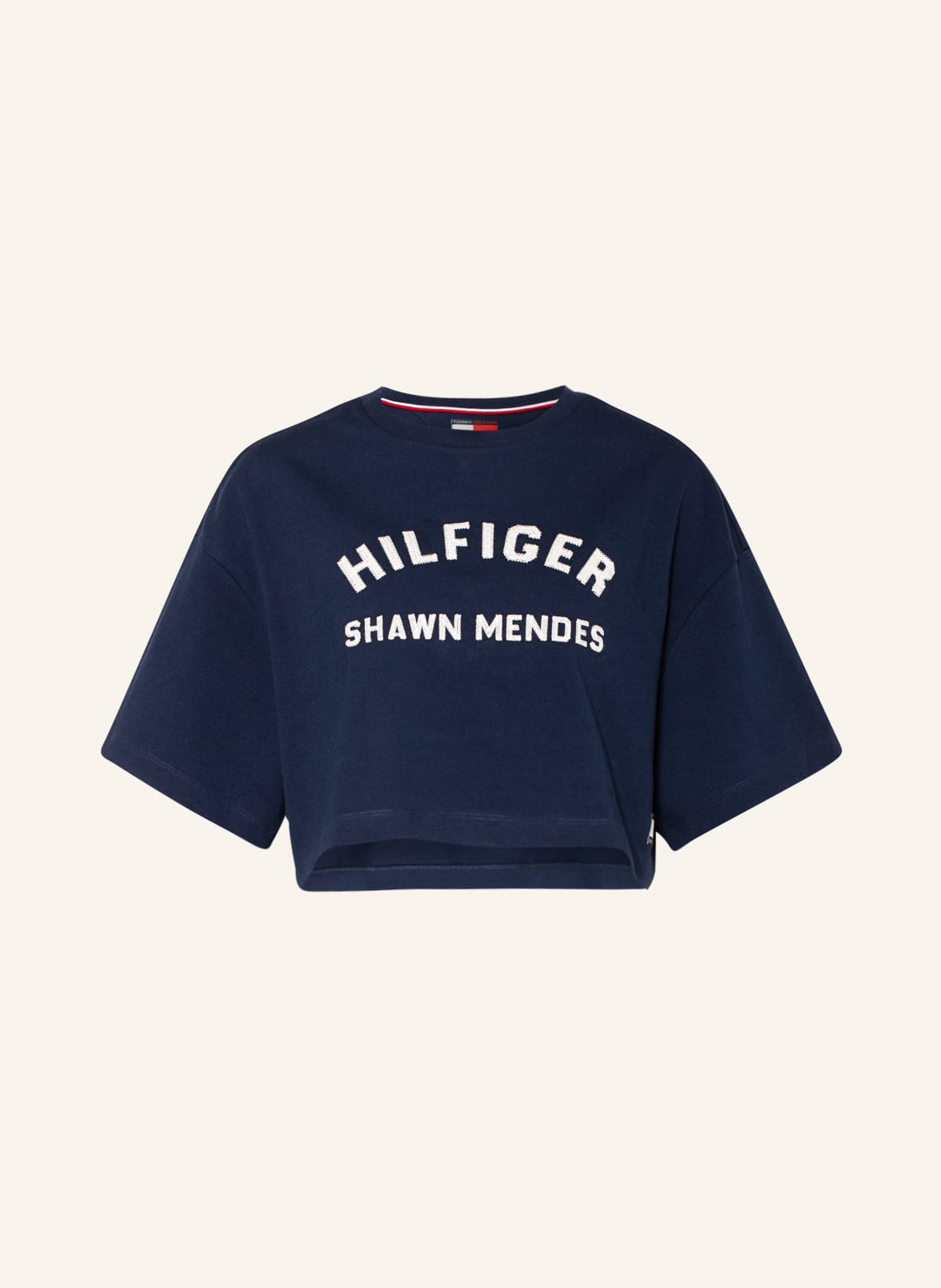 Image of Tommy Hilfiger Cropped-Shirt Mit Stickereien blau
