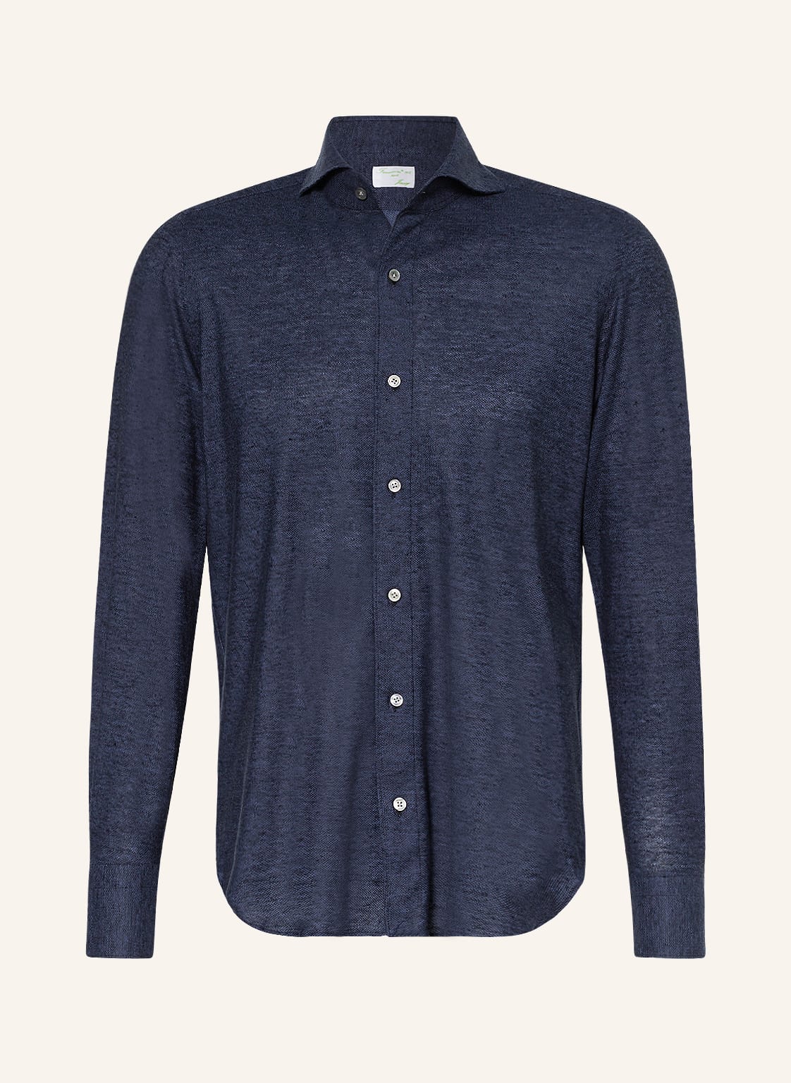 Image of Finamore 1925 Piqué-Hemd Toronto Slim Fit blau