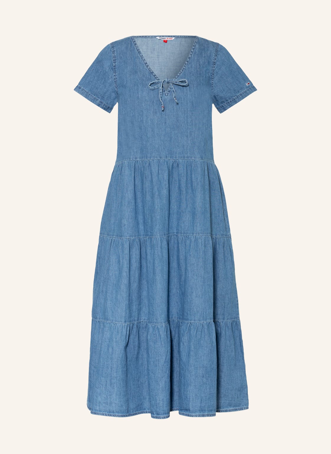 Image of Tommy Jeans Kleid In Jeansoptik blau