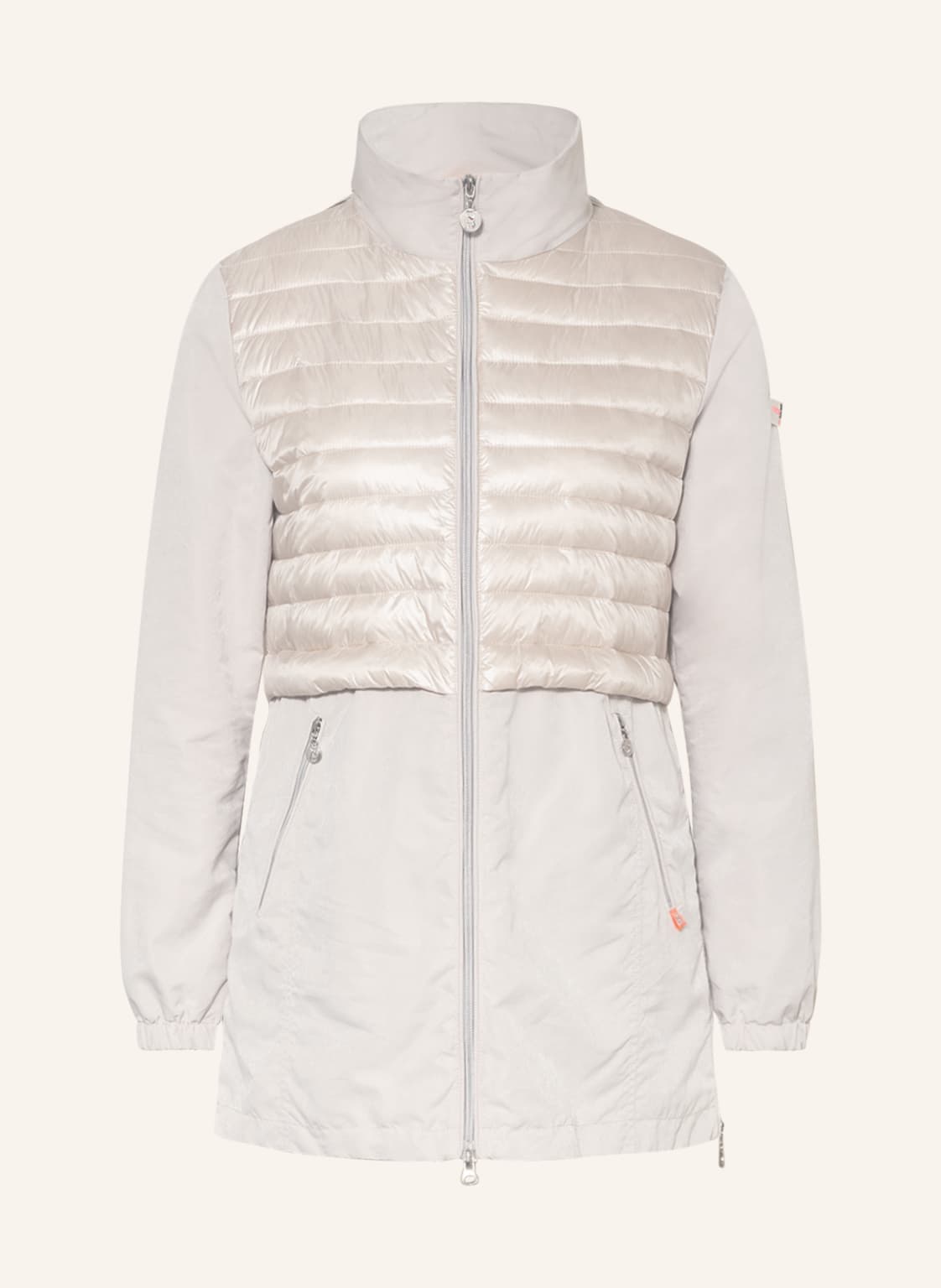 Image of Frieda & Freddies Steppjacke Adriana Im Materialmix weiss