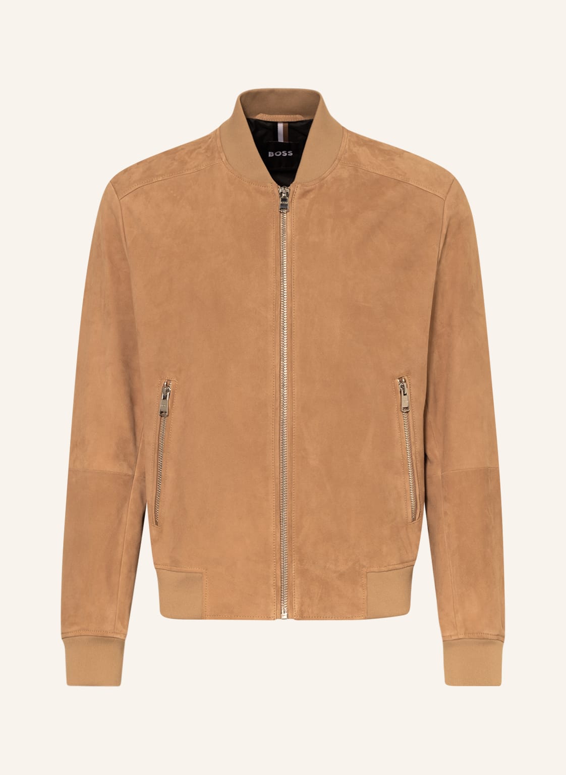 Image of Boss Lederblouson Malbano beige