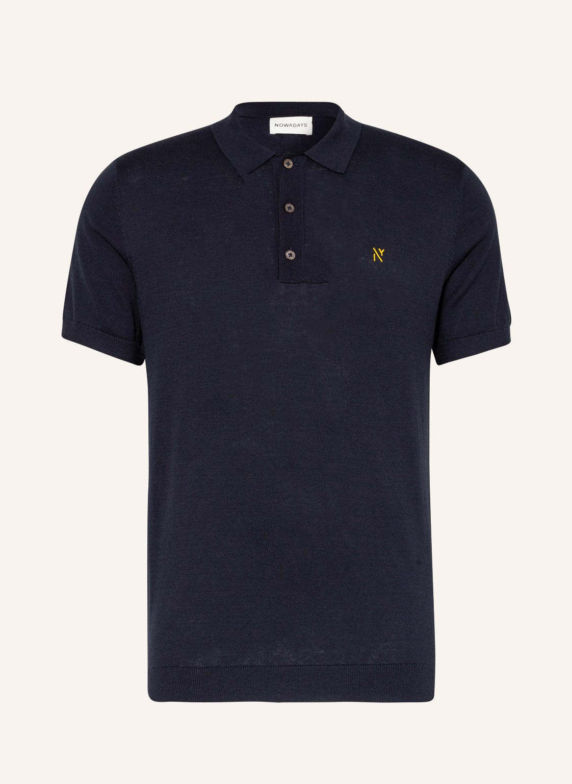 Image of Nowadays Strick-Poloshirt Mit Seide blau