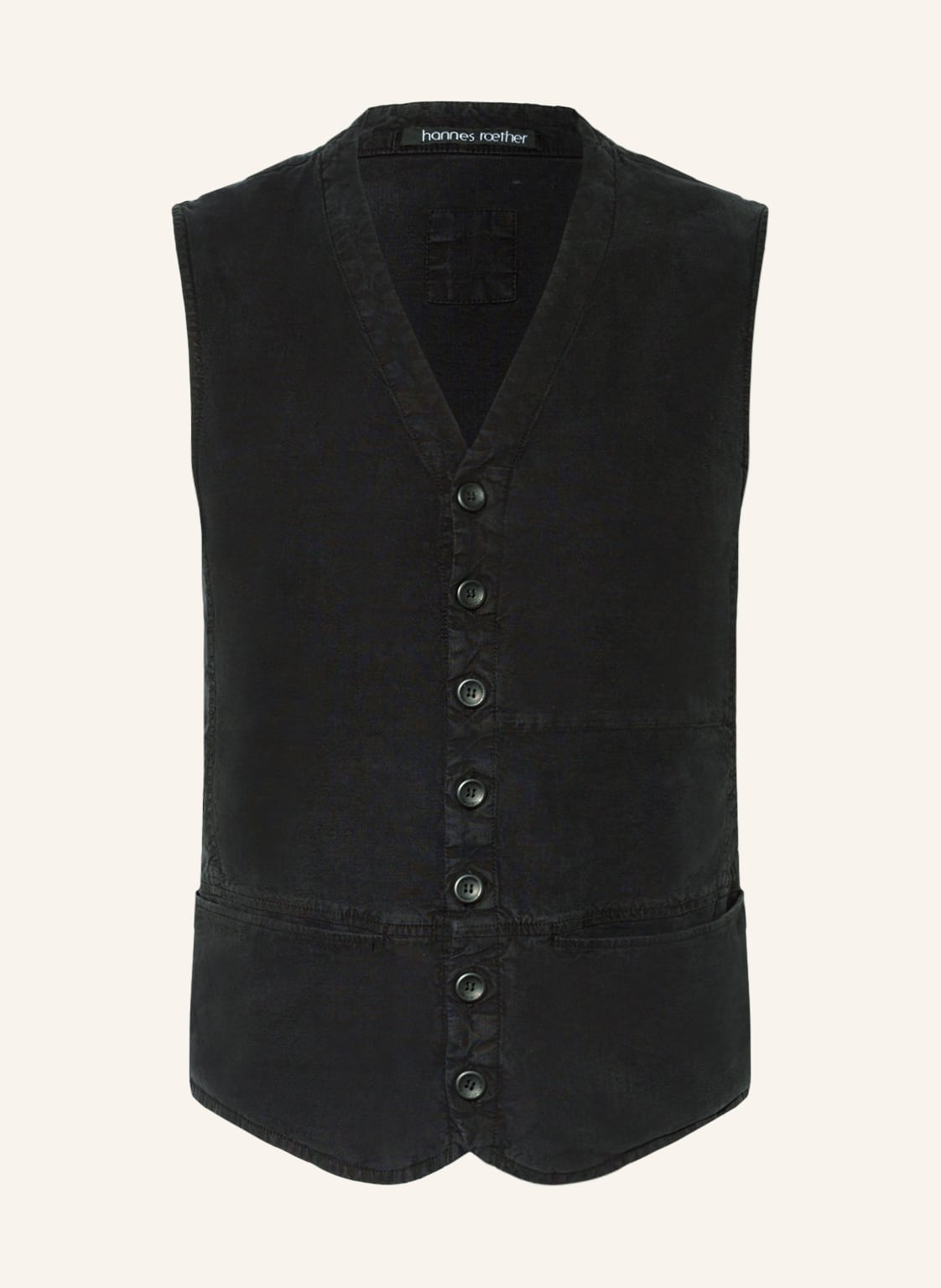 Image of Hannes Roether Weste we26sper Mit Leinen Und Seide schwarz