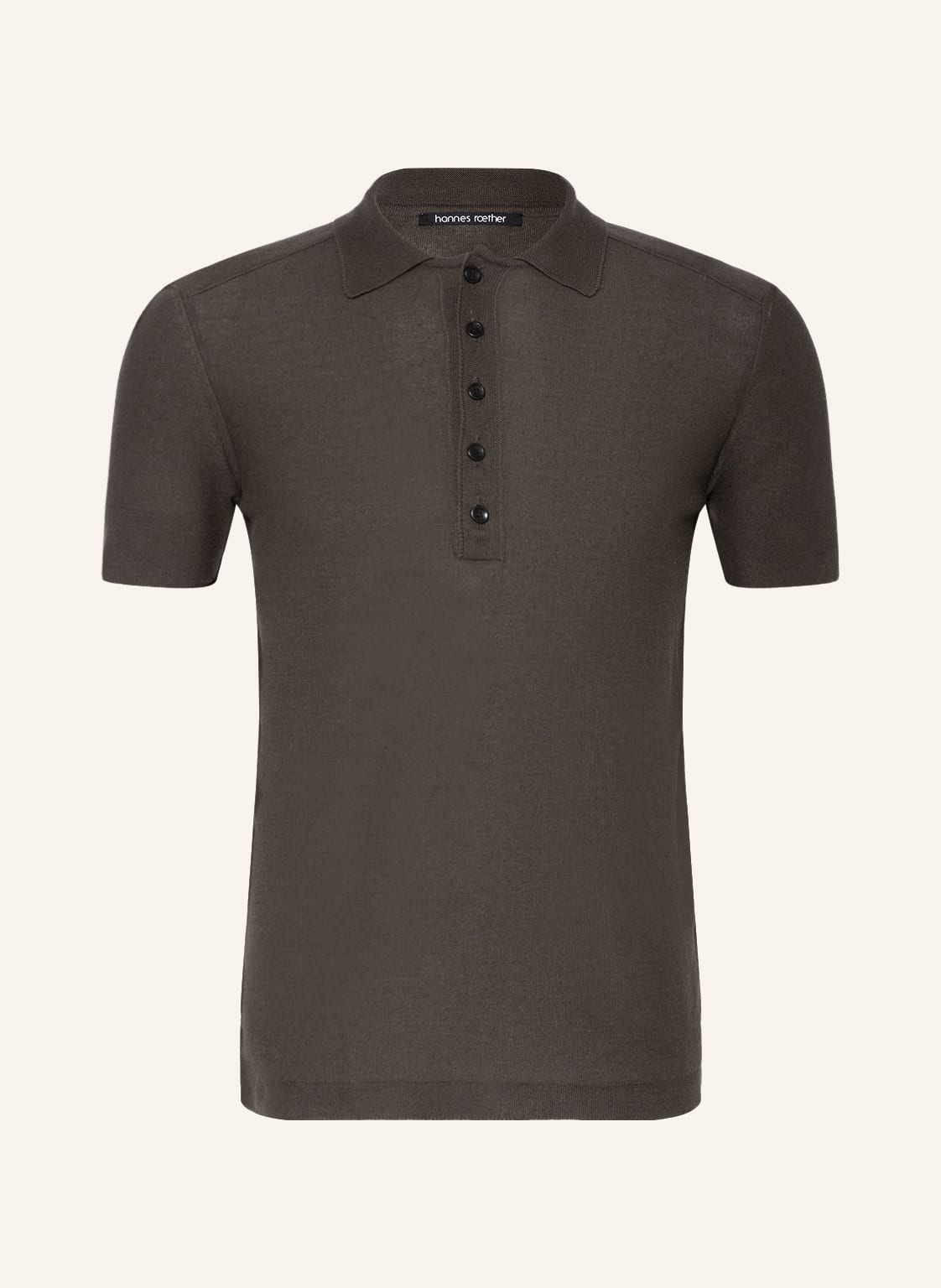Image of Hannes Roether Strick-Poloshirt pre15go gruen