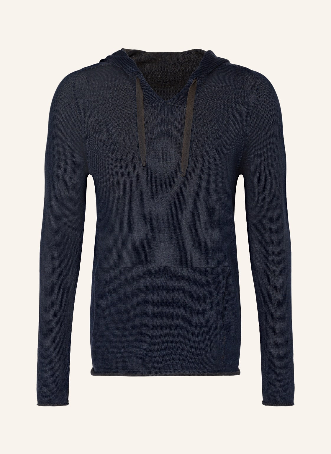 Image of Hannes Roether Strick-Hoodie tho10kker Mit Leinen blau