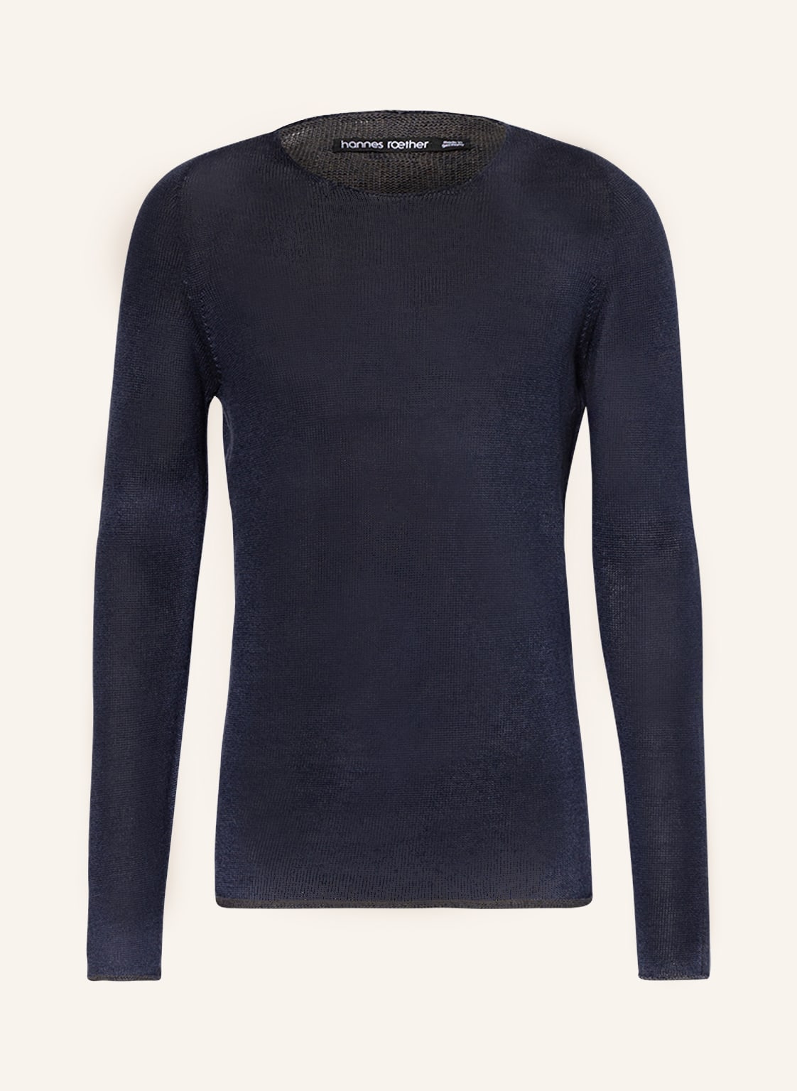 Image of Hannes Roether Pullover Mit Leinen blau