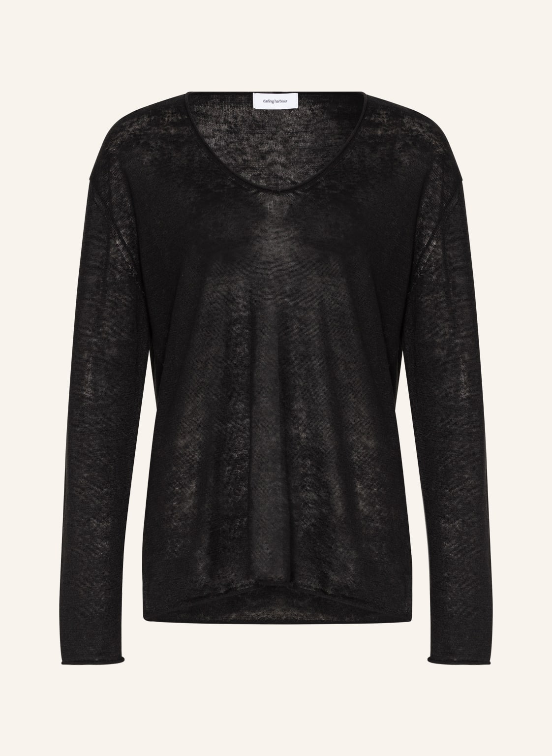 Image of Darling Harbour Leinenpullover schwarz