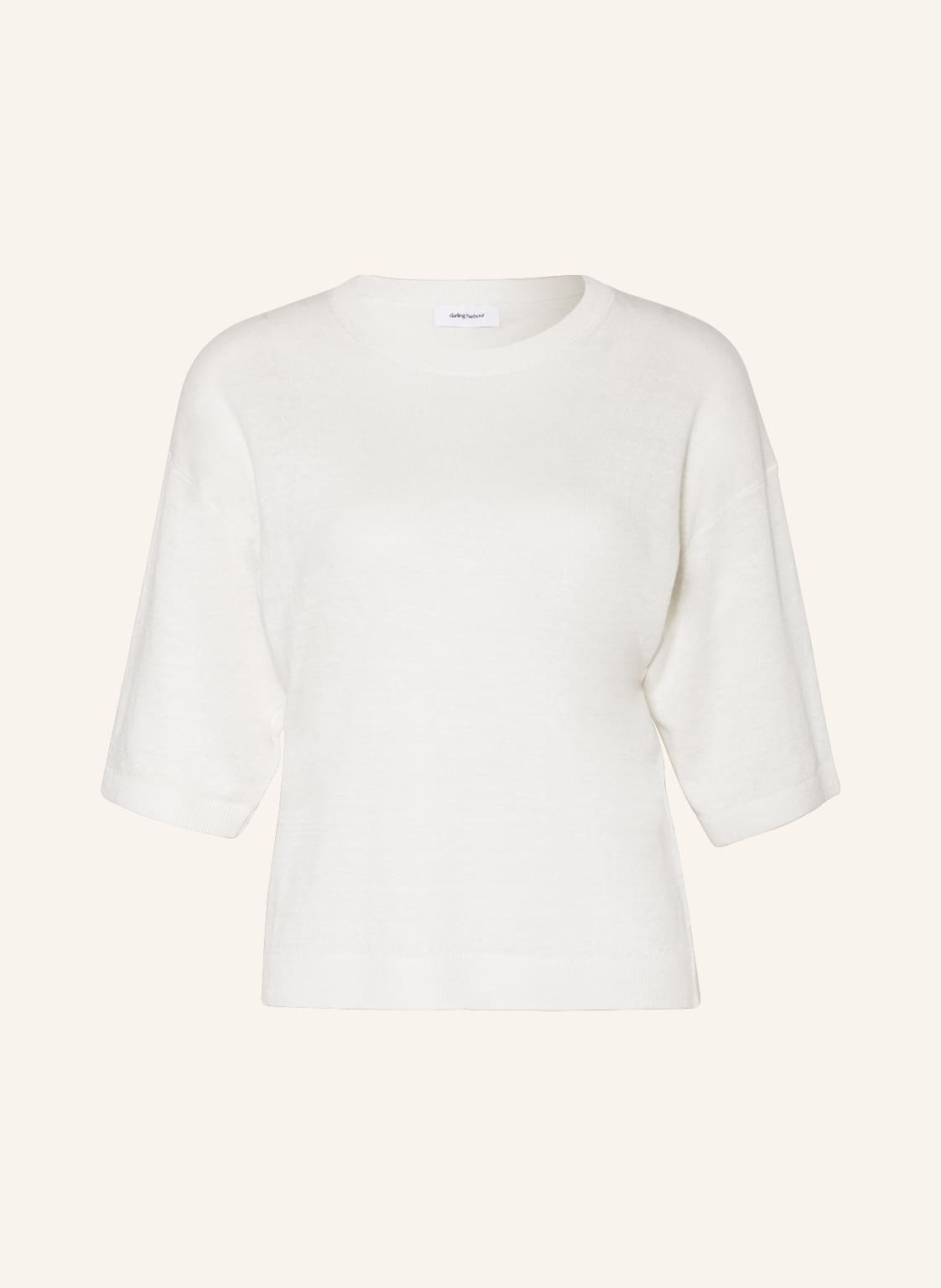 Image of Darling Harbour Leinenpullover Mit 3/4-Arm weiss
