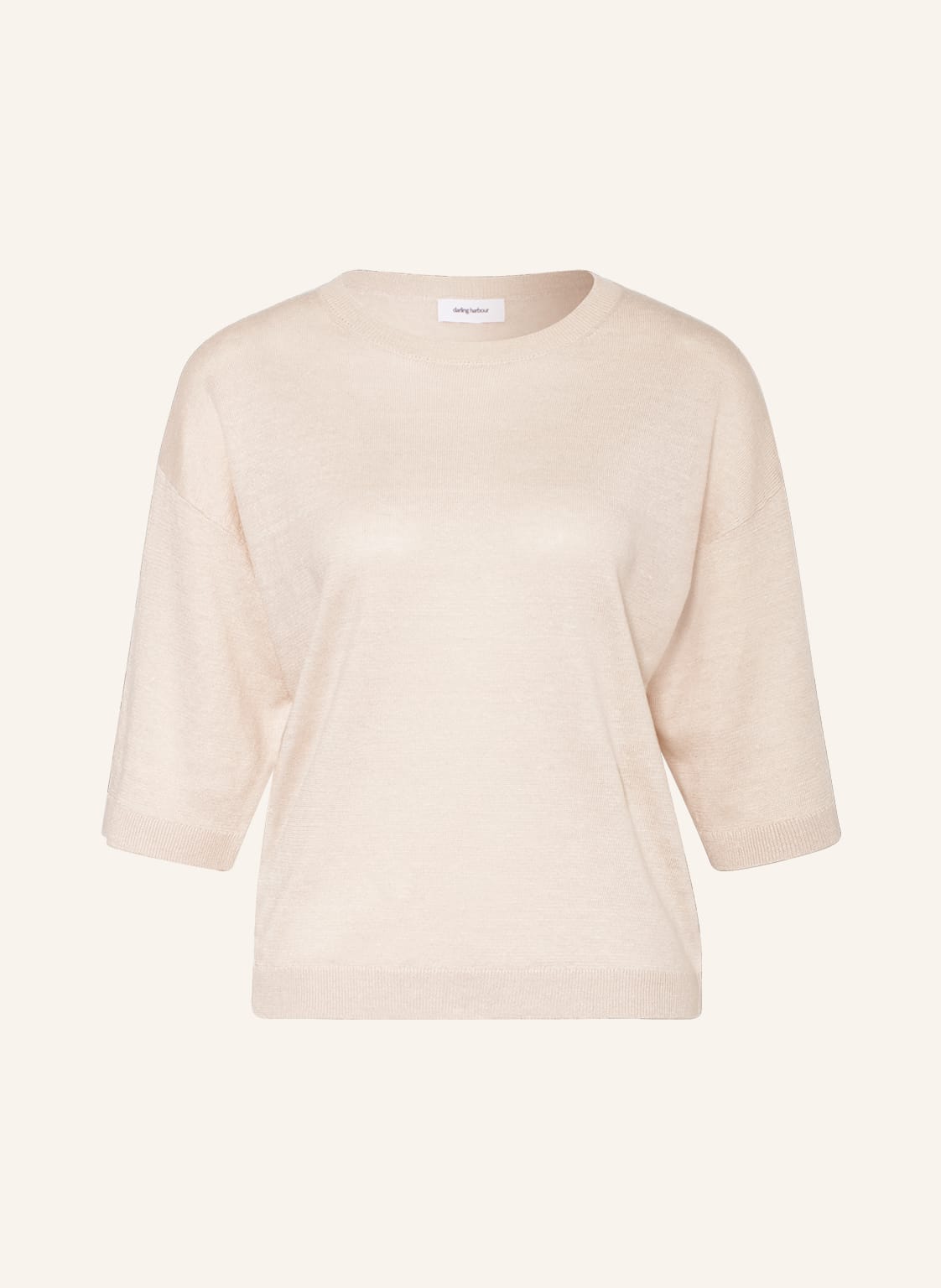 Image of Darling Harbour Leinenpullover Mit 3/4-Arm beige