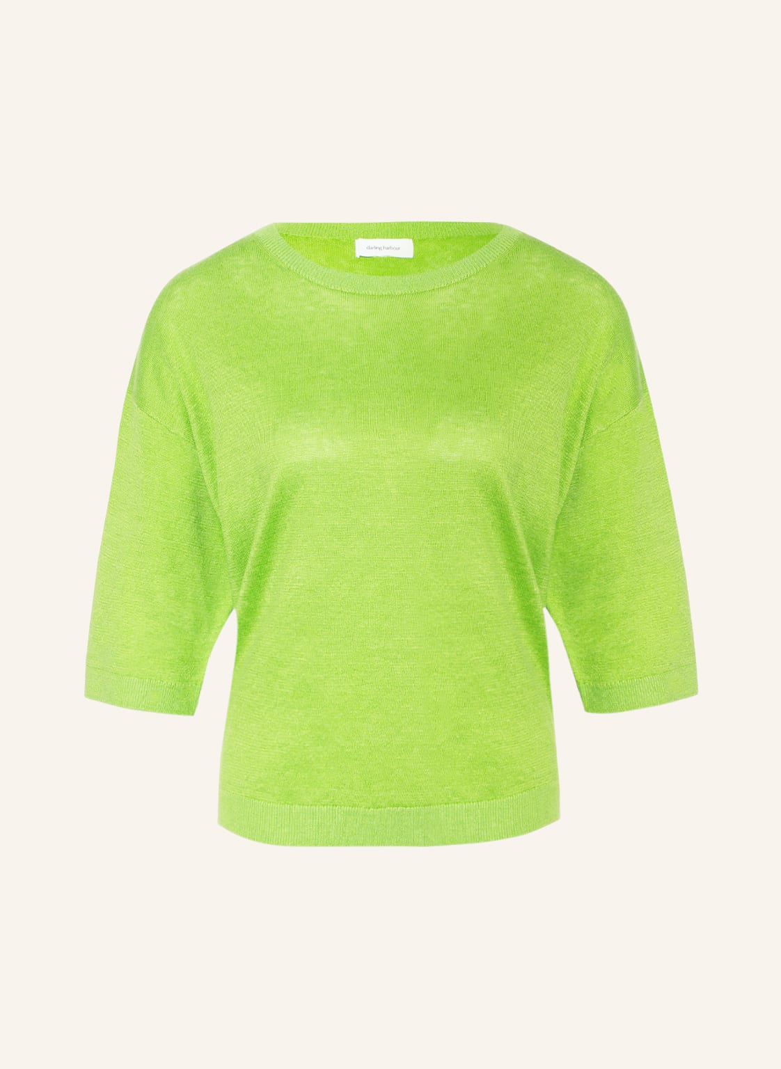 Image of Darling Harbour Leinenpullover Mit 3/4-Arm gruen