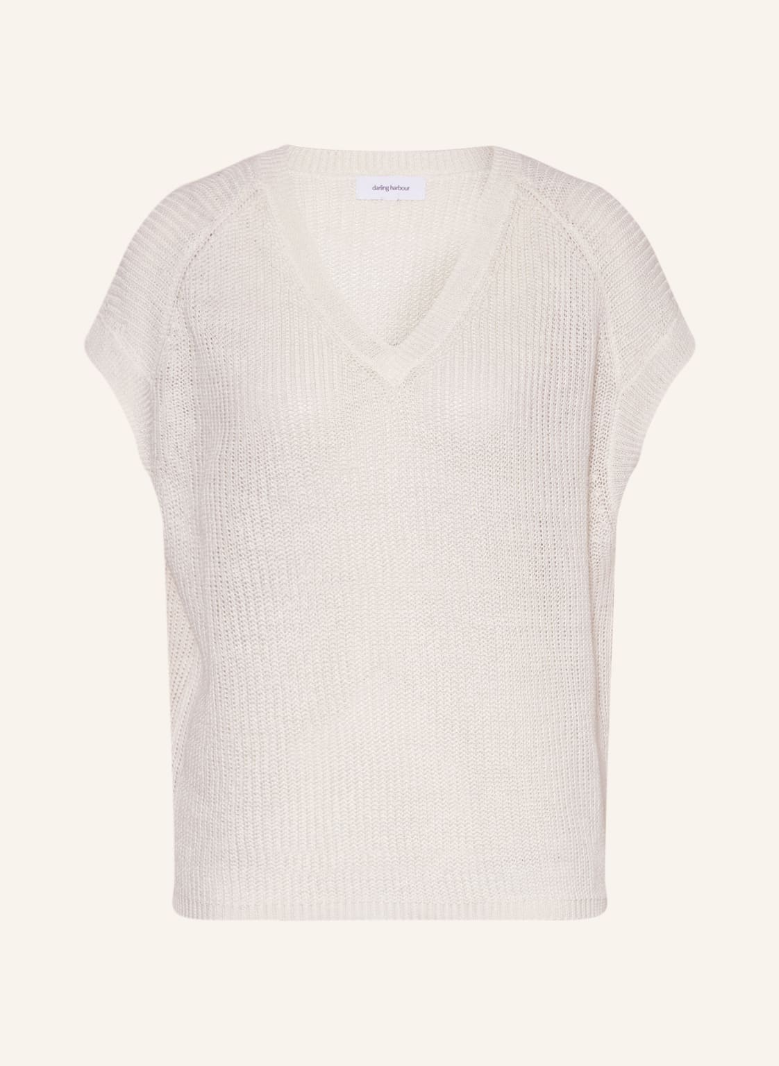 Image of Darling Harbour Strickshirt Aus Leinen weiss