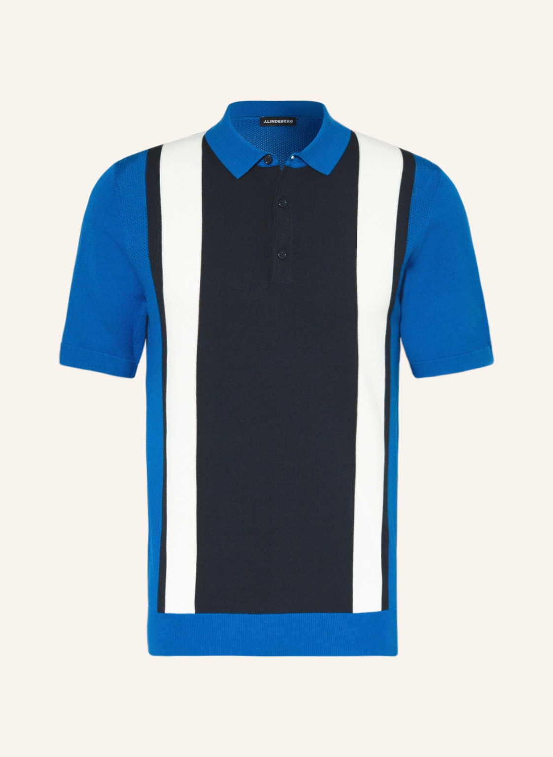 Image of J.Lindeberg Strick-Poloshirt blau