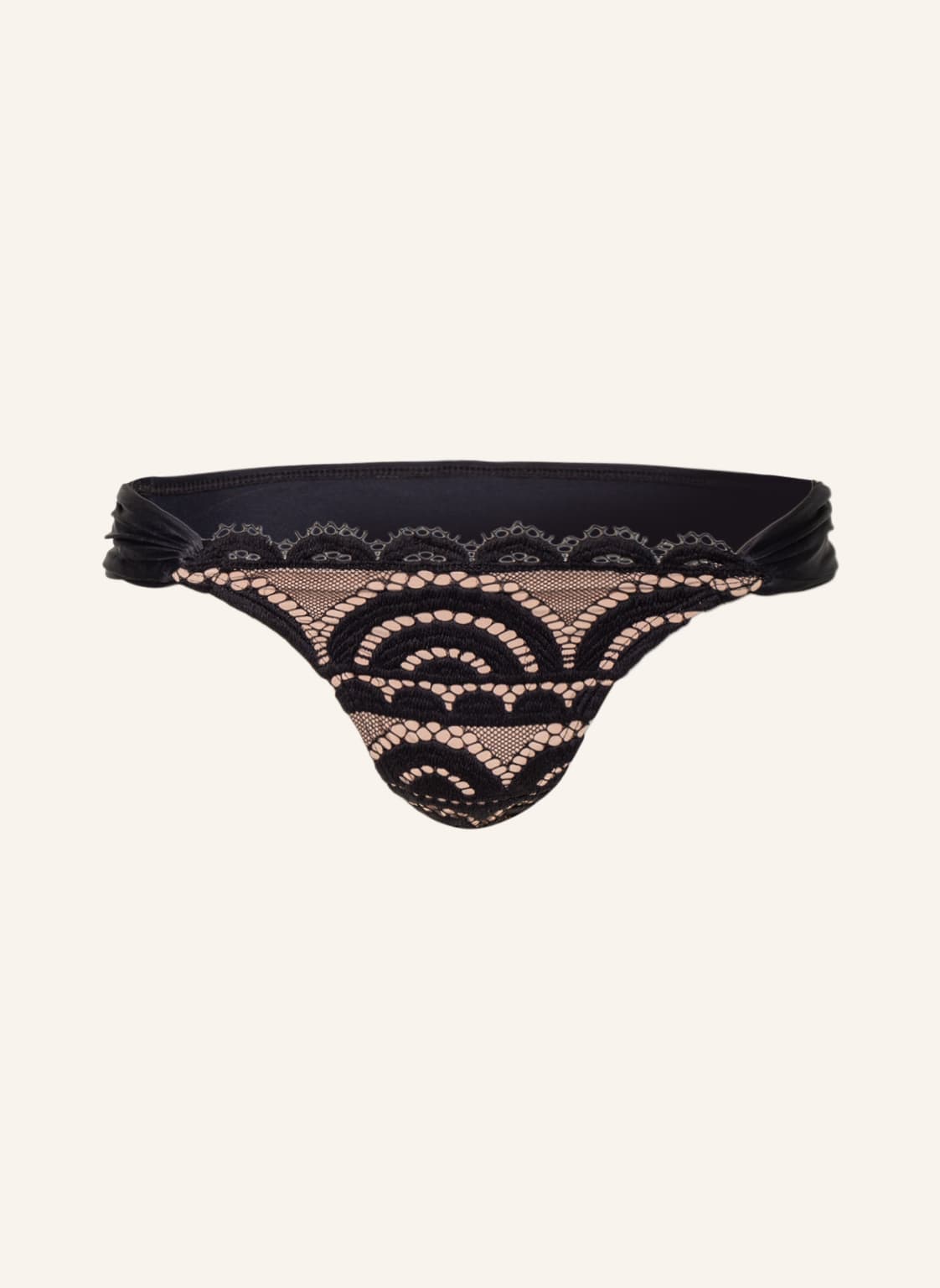 Image of Pilyq Brazilian-Bikini-Hose Lace Fanned schwarz