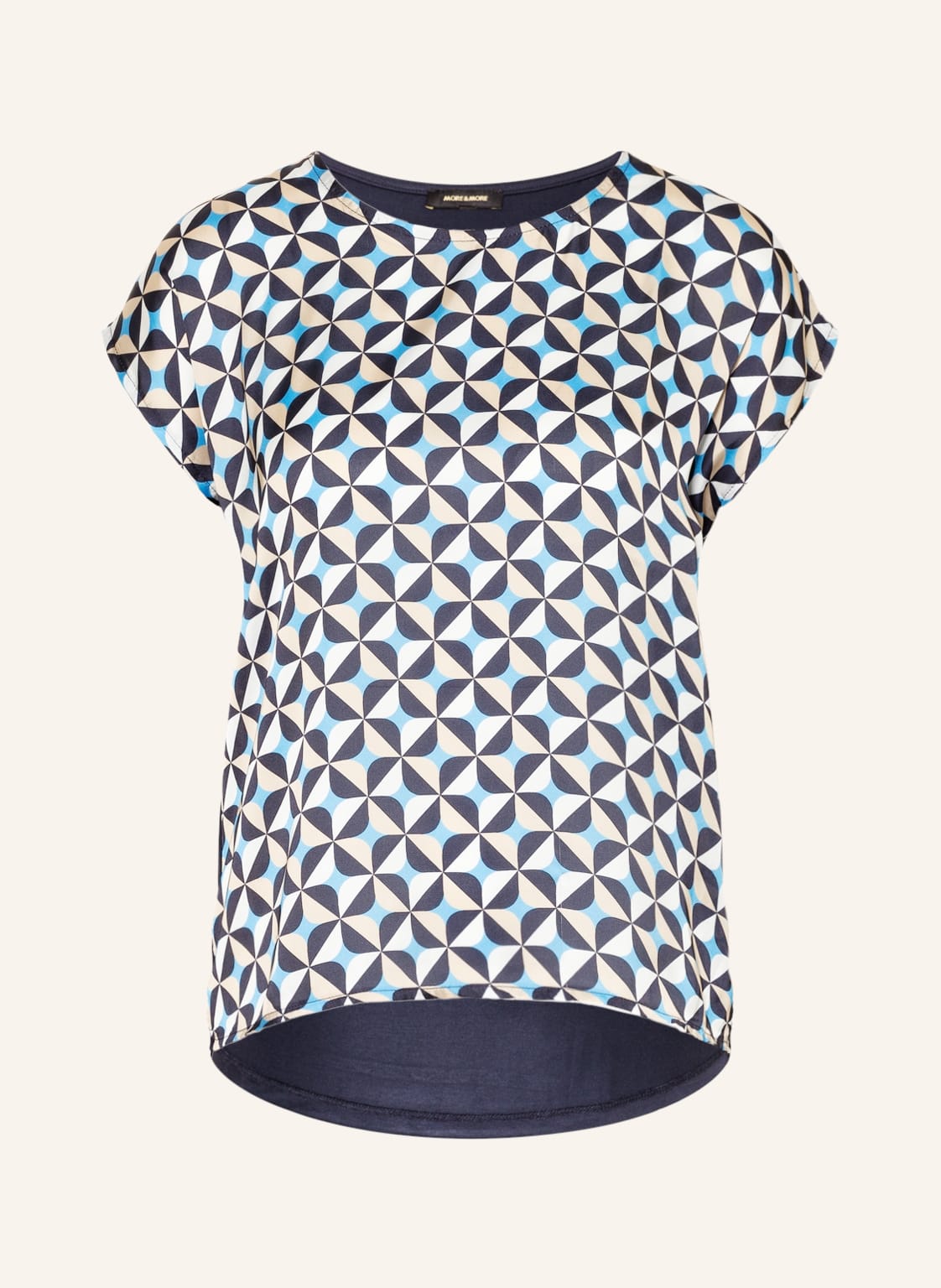 Image of More & More Blusenshirt Im Materialmix blau