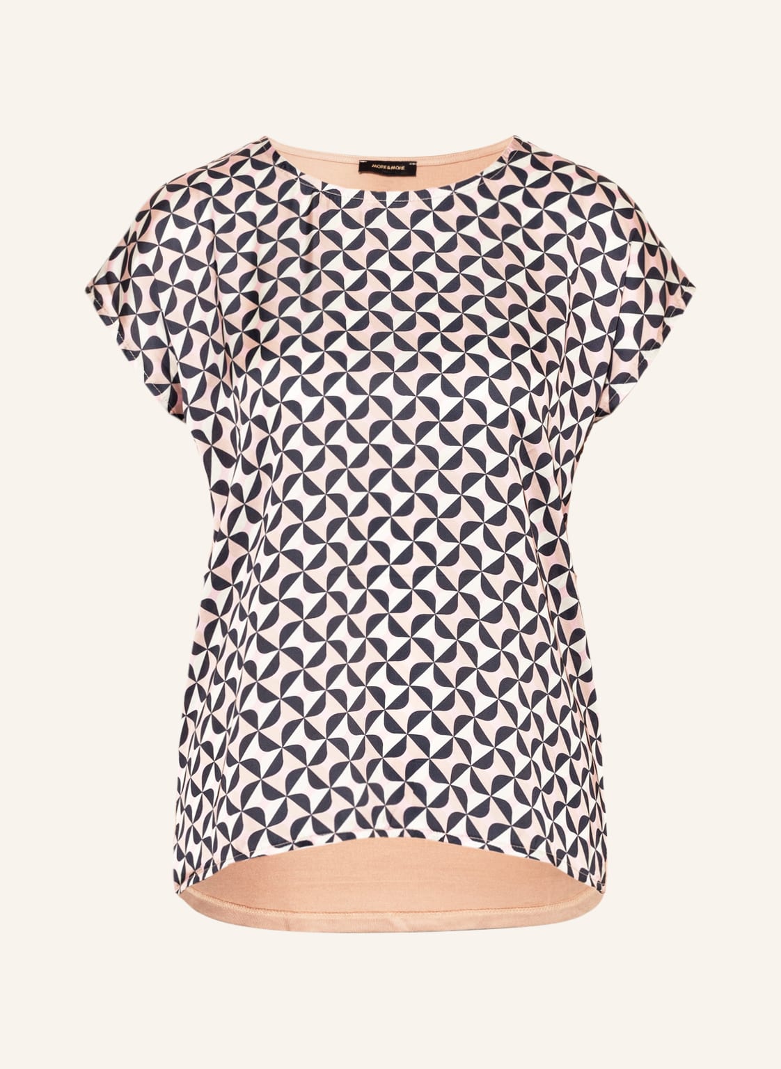 Image of More & More Blusenshirt Im Materialmix rosa