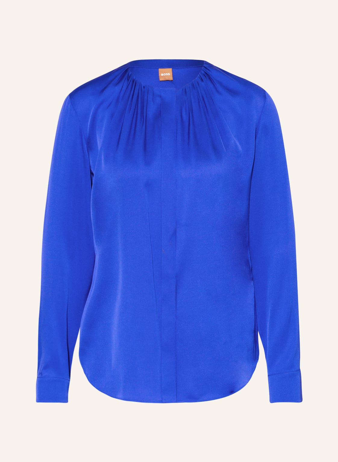 Image of Boss Blusenshirt Banorah Aus Seide blau