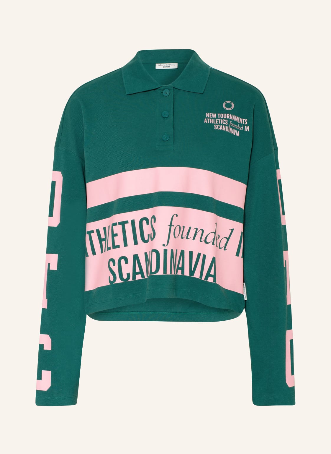 Image of Marc O'polo Denim Piqué-Poloshirt gruen