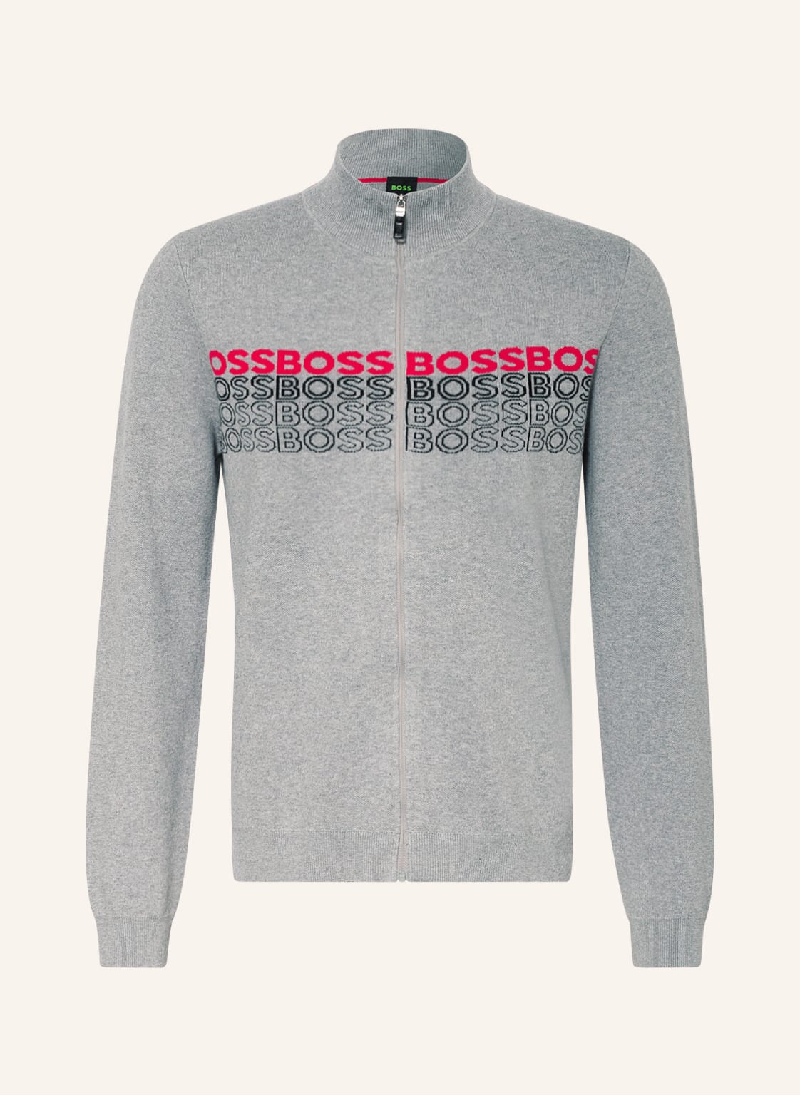 Image of Boss Strickjacke Zightek grau