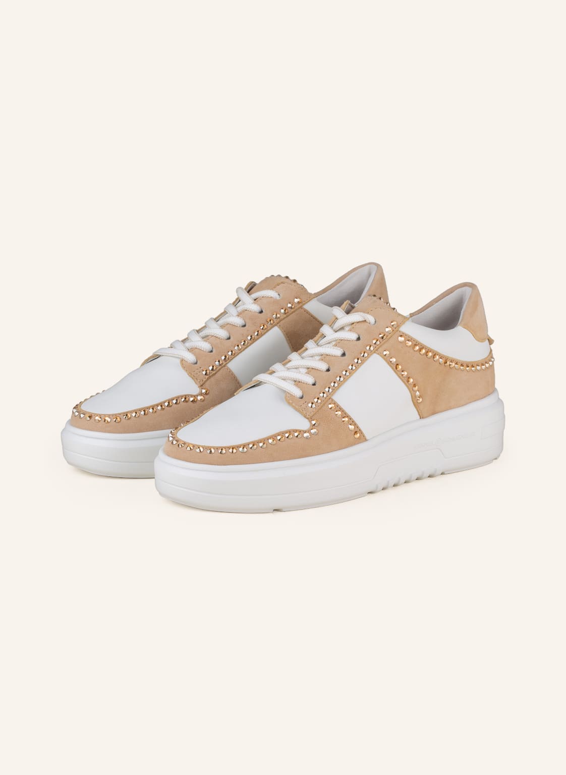 Image of Kennel & Schmenger Sneaker Turn Mit Schmucksteinen beige