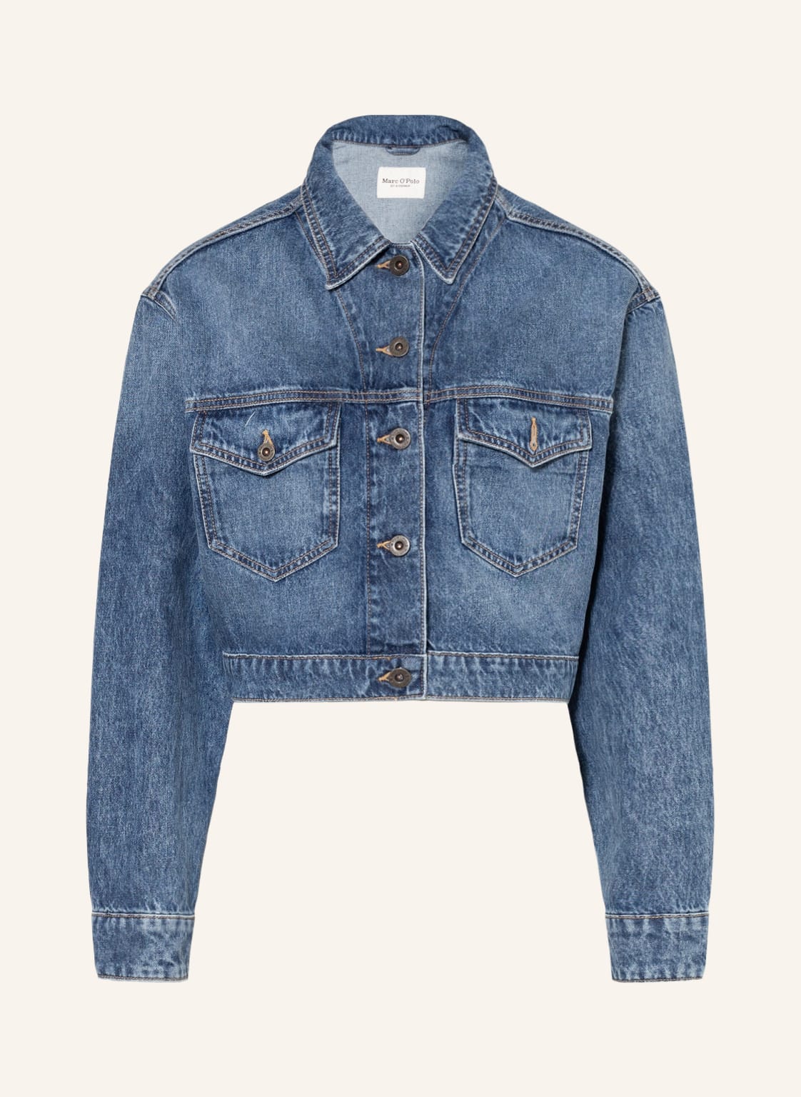 Image of Marc O'polo Cropped-Jeansjacke blau