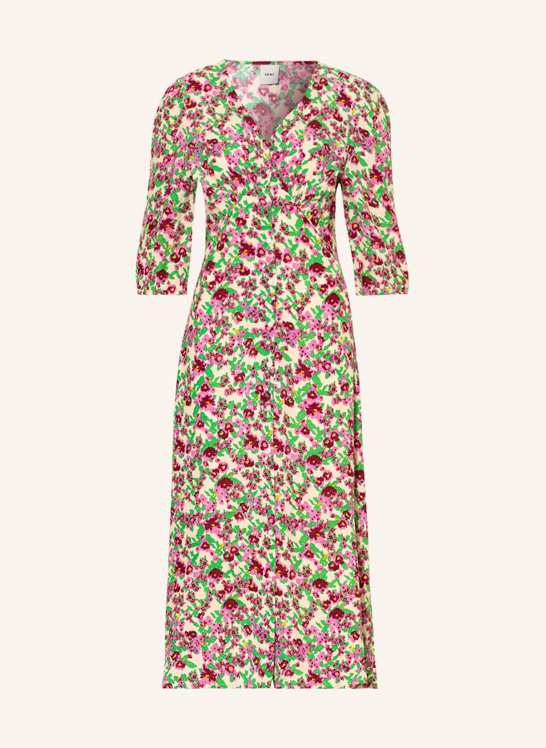 Image of Ichi Kleid Ihenora Mit 3/4-Arm beige