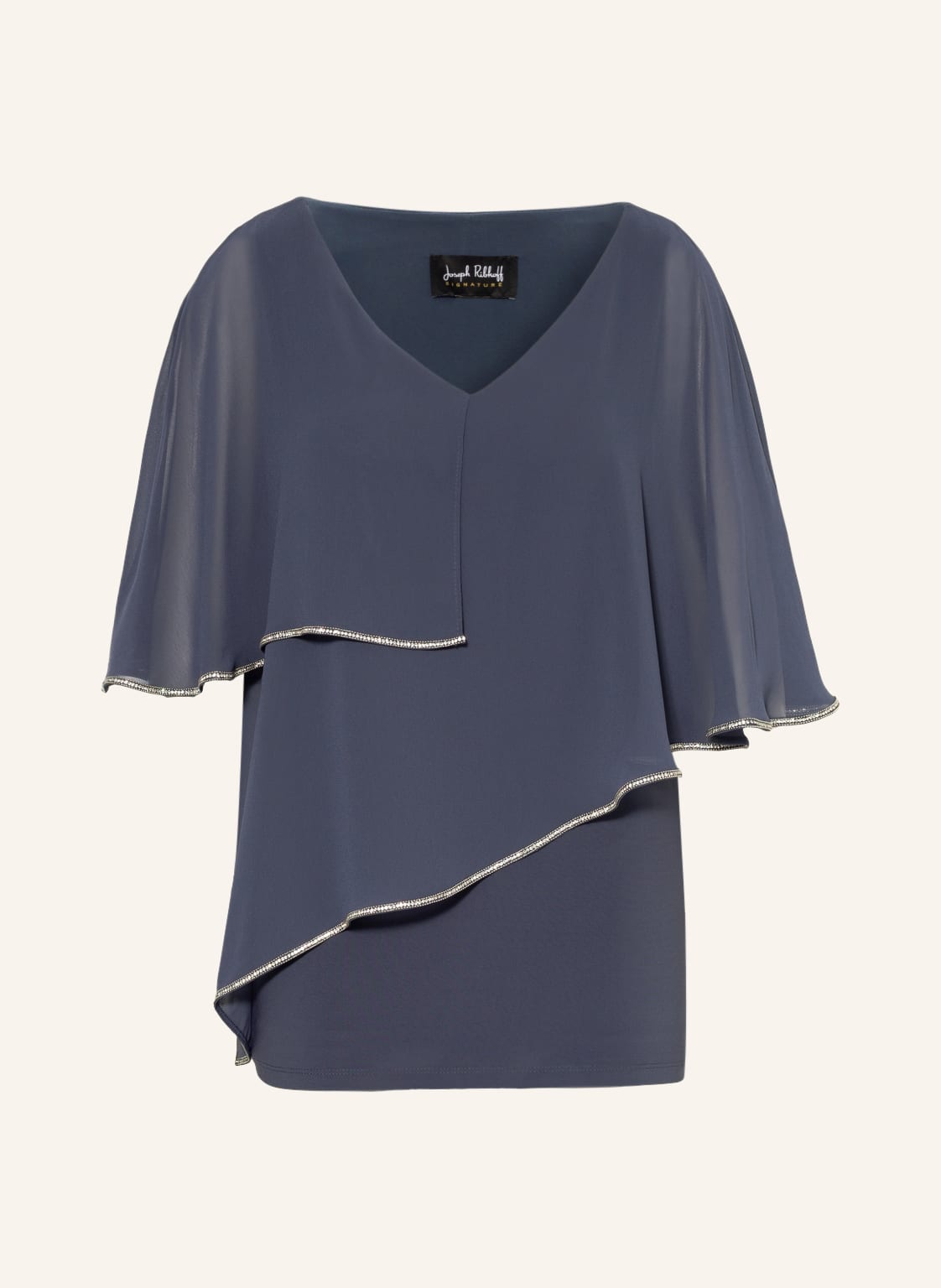 Image of Joseph Ribkoff Signature Blusenshirt Mit Schmucksteinen blau