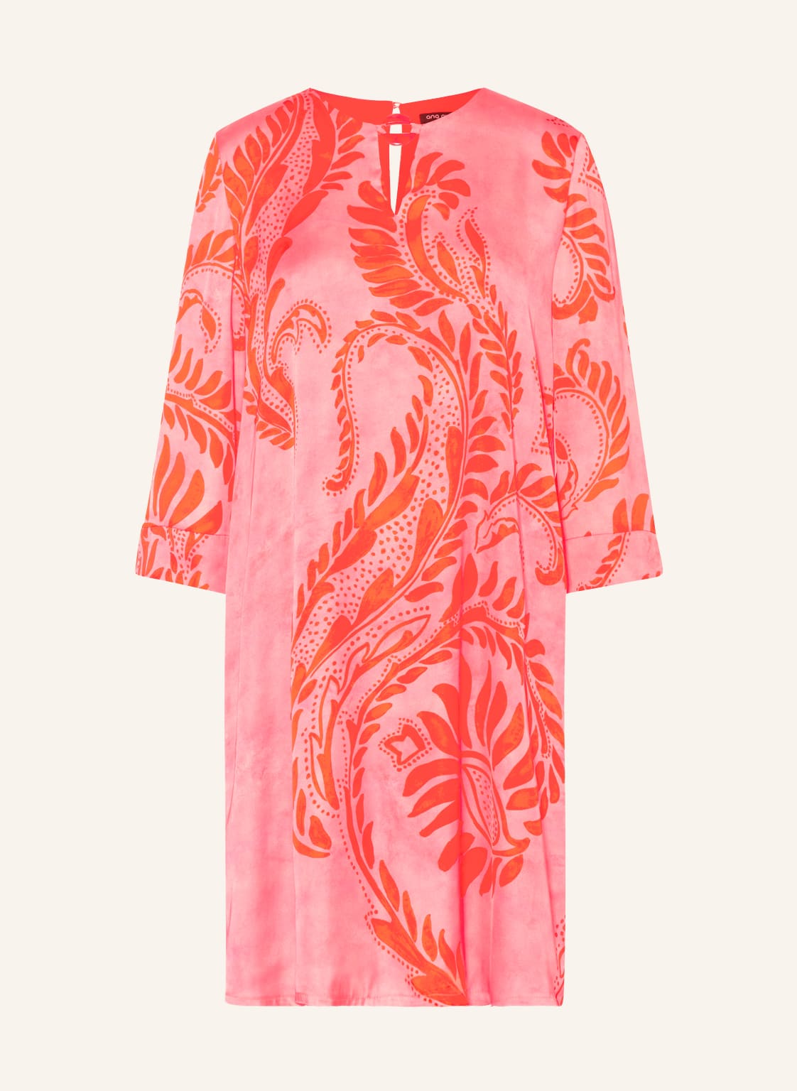 Image of Ana Alcazar Satinkleid Mit 3/4-Arm pink