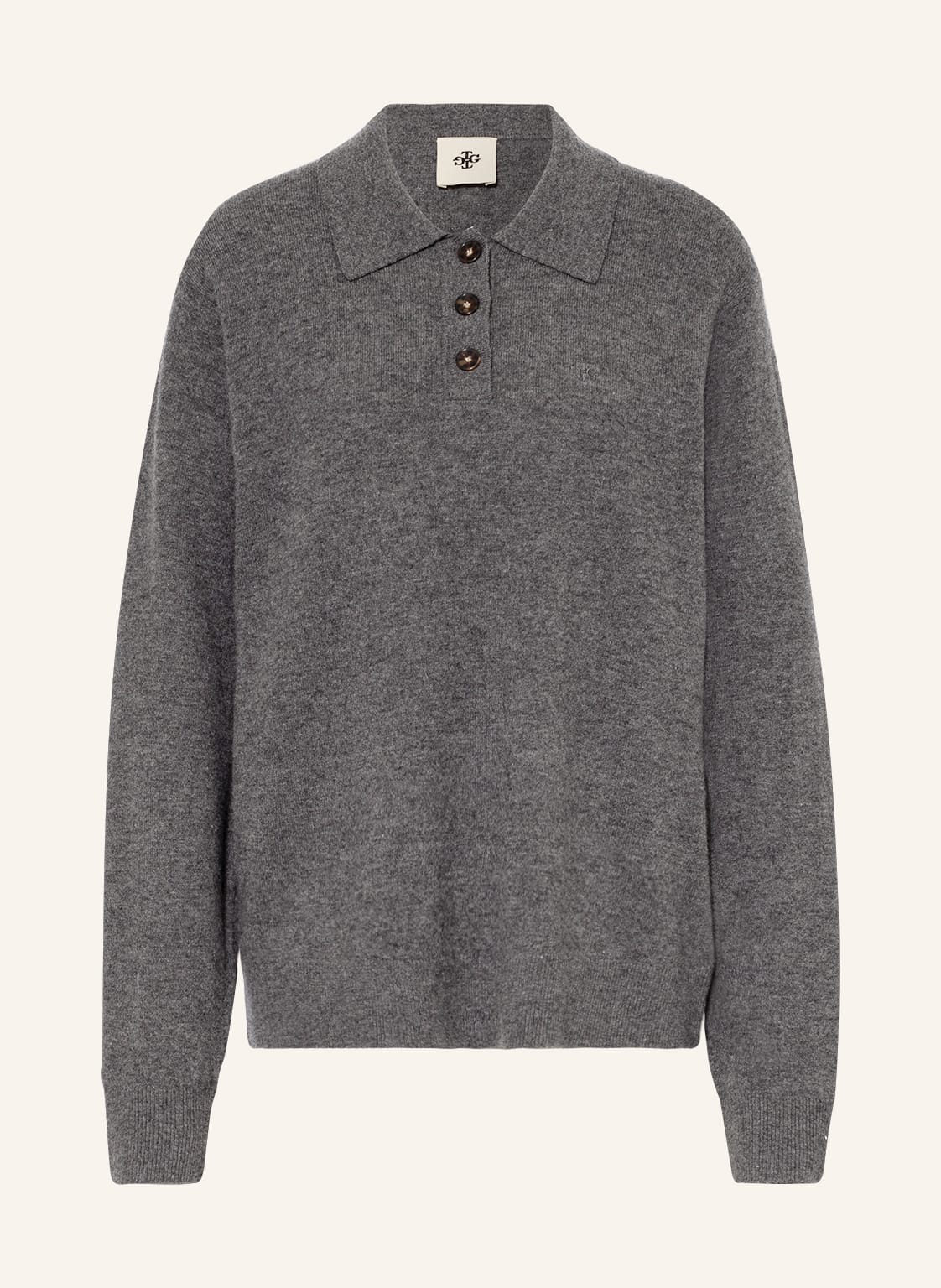 Image of The Garment Strick-Poloshirt Como grau