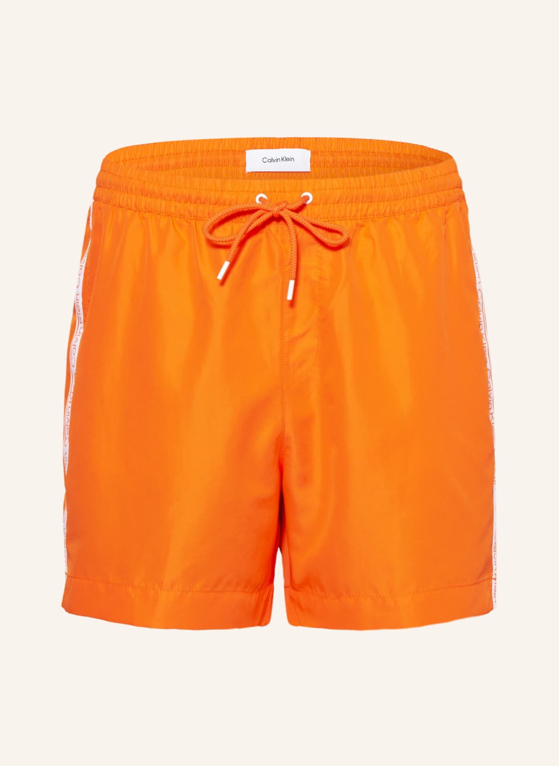 Image of Calvin Klein Badeshorts Logo Tape orange