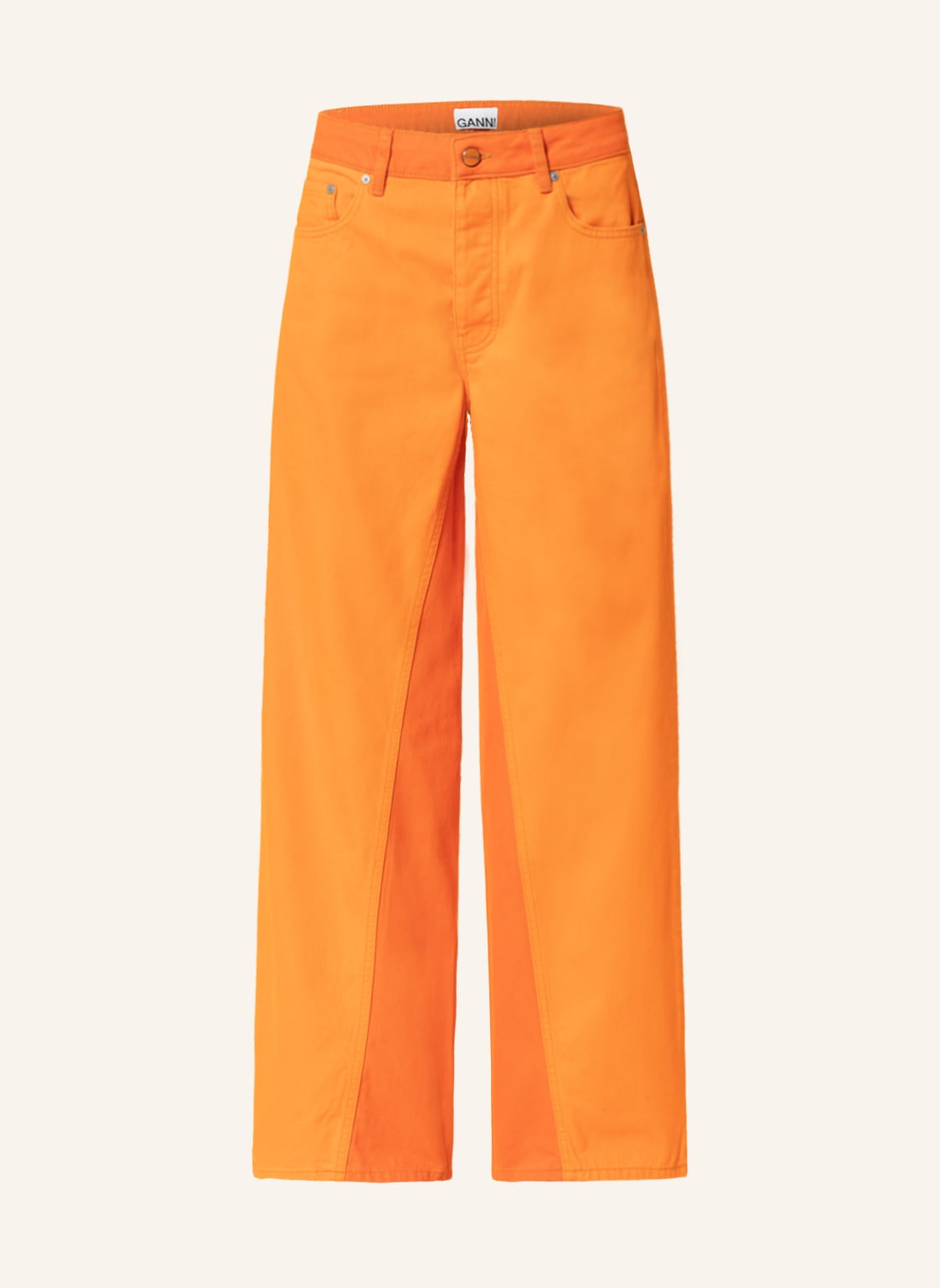 Image of Ganni Flared Jeans orange